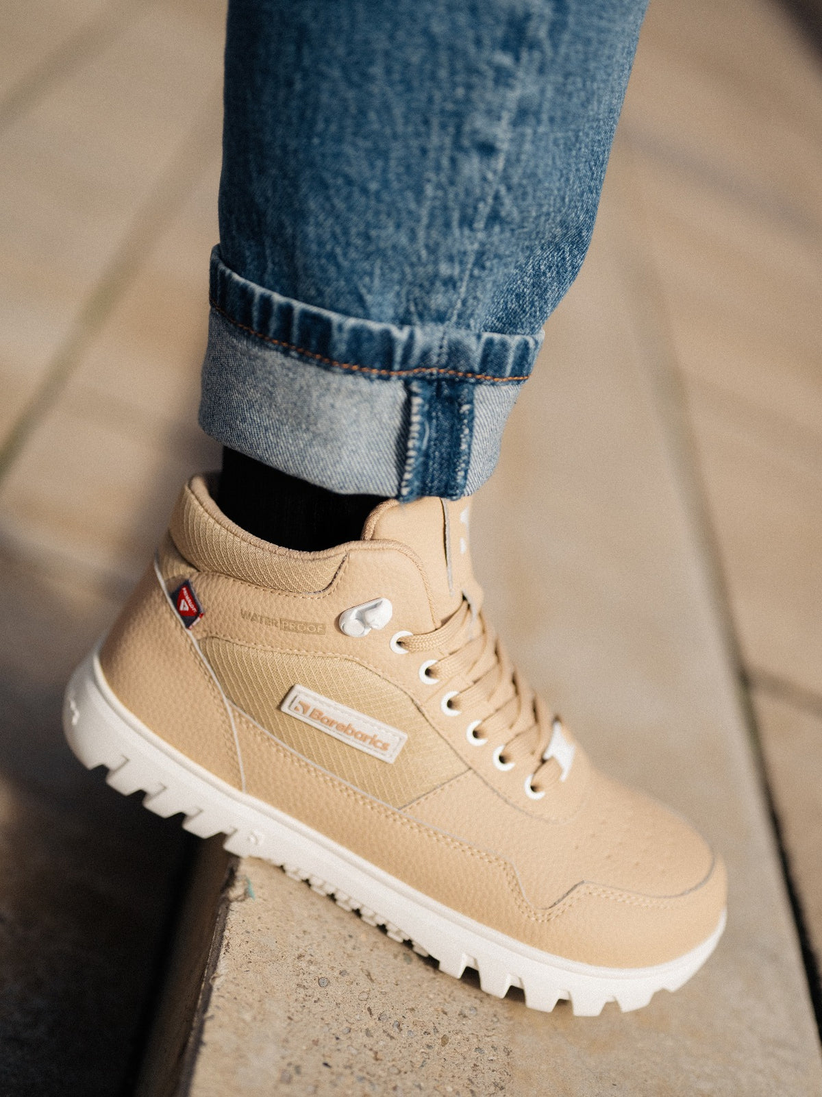 Winter Barefoot Boots Barebarics UrbanEdge - Beige