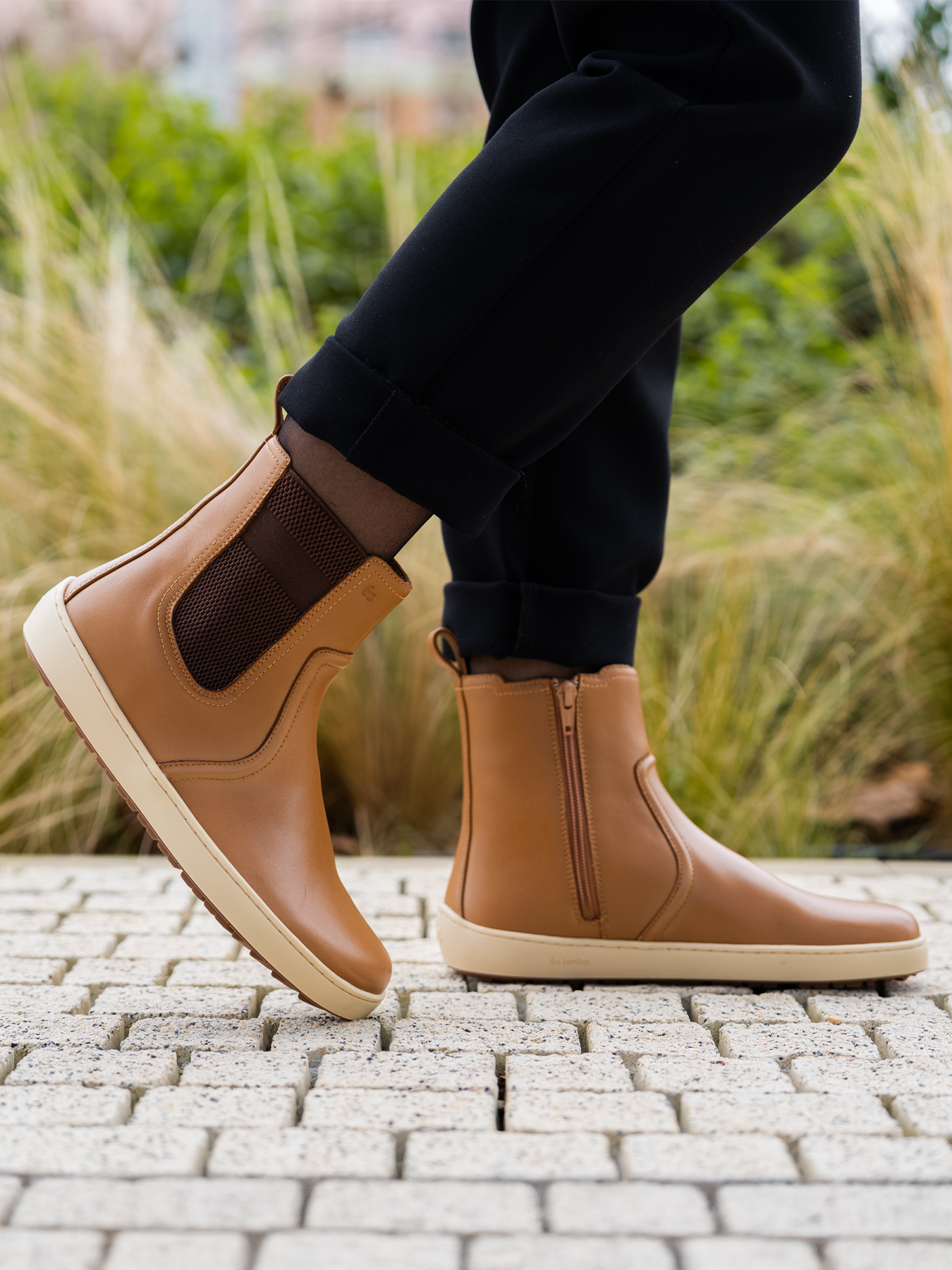 Bottes pieds nus Be Lenka Allure - Cognac clair