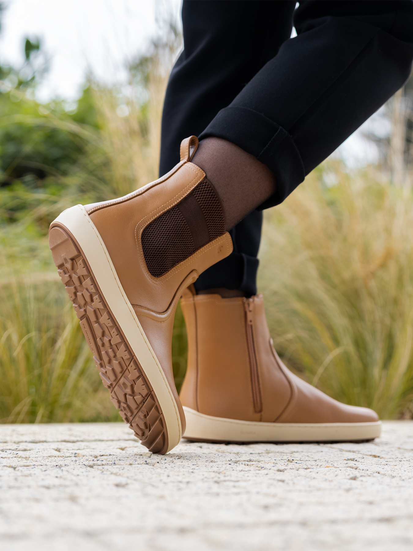 Bottes pieds nus Be Lenka Allure - Cognac clair