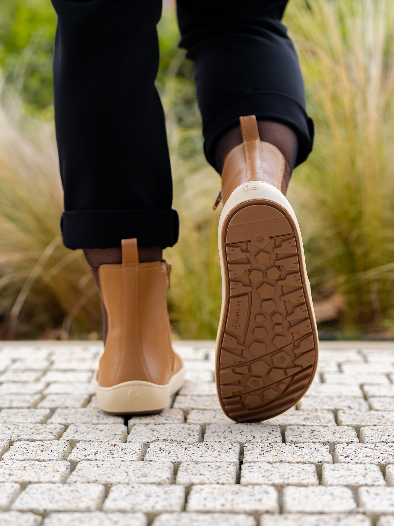 Bottes pieds nus Be Lenka Allure - Cognac clair
