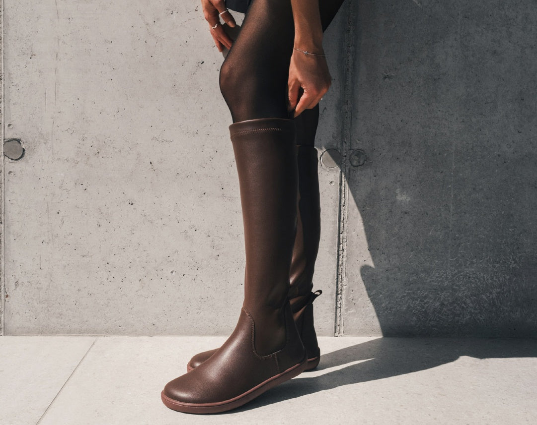 Barefoot Knee-high Boots Be Lenka Athena - Chocolate
