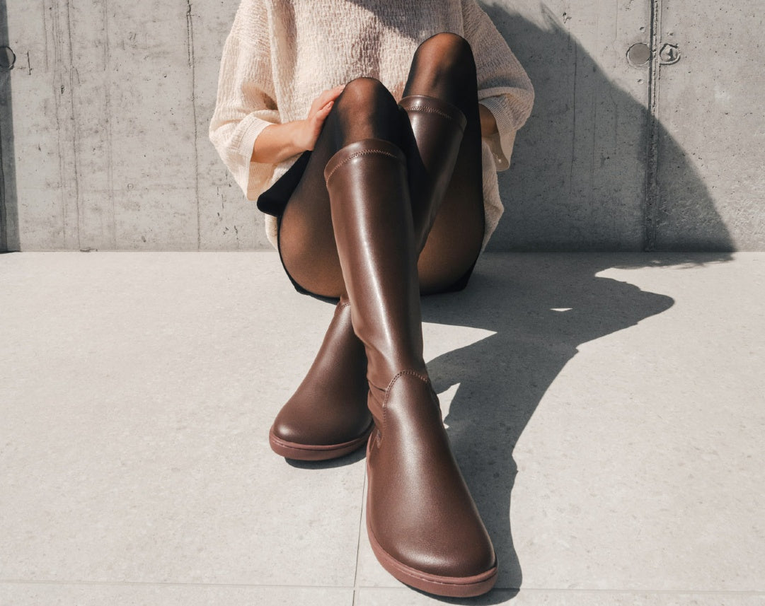 Barefoot Knee-high Boots Be Lenka Athena - Chocolate