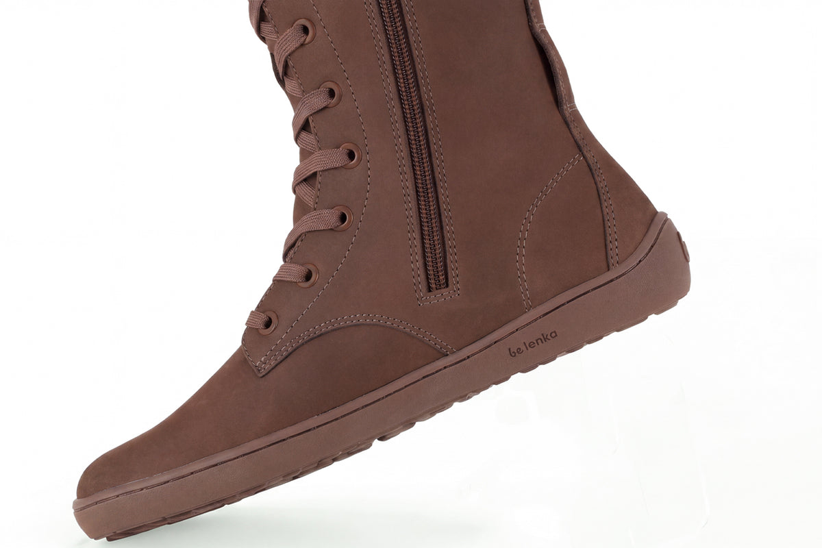 Barefoot Lace-Up Boots Be Lenka Evon - Dark Brown