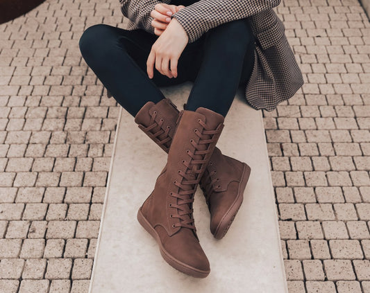 Barefoot Lace-Up Boots Be Lenka Evon - Dark Brown