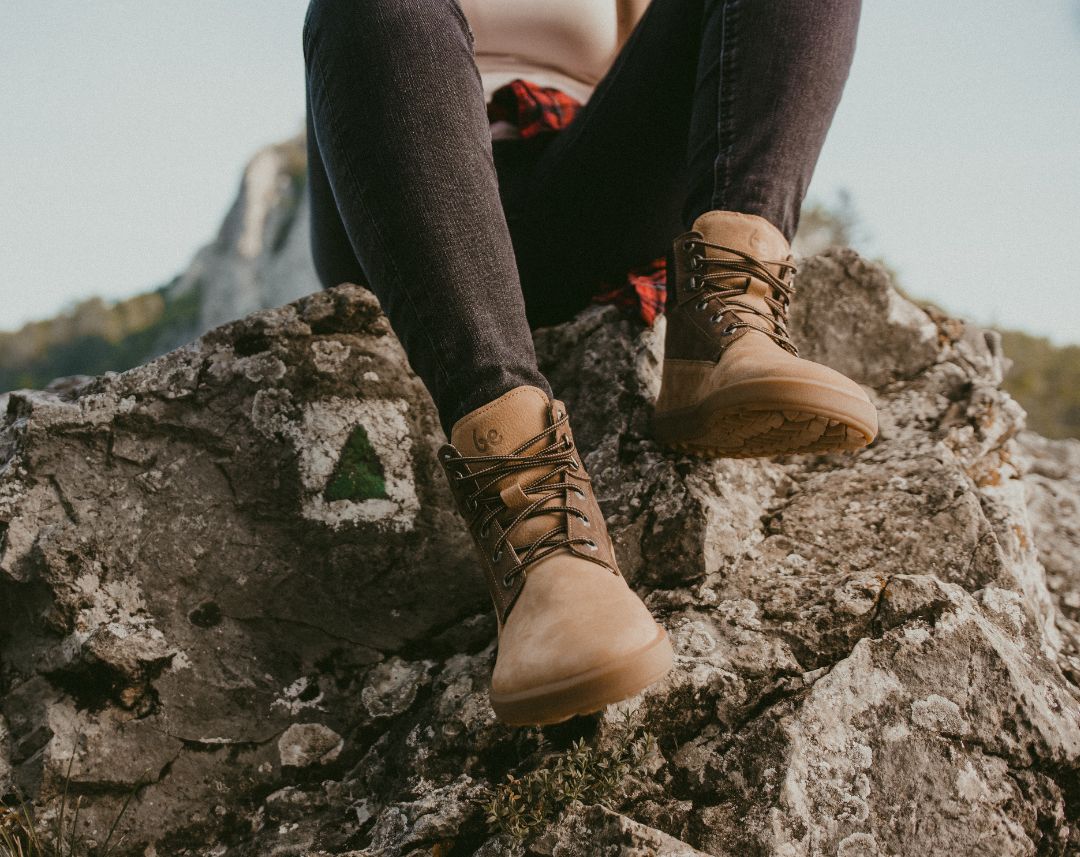 Bottes pieds nus Be Lenka Nevada Neo - Sable et marron foncé