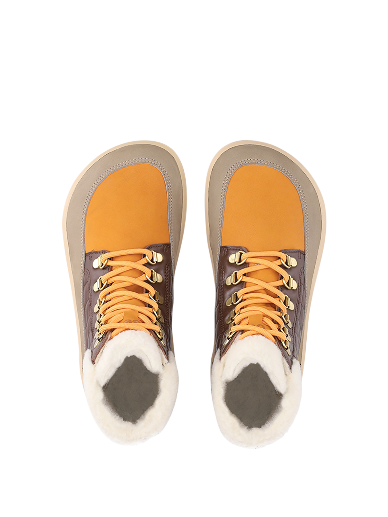 Barefoot Boots Be Lenka Olivia - Taupe, Dark Brown & Orange