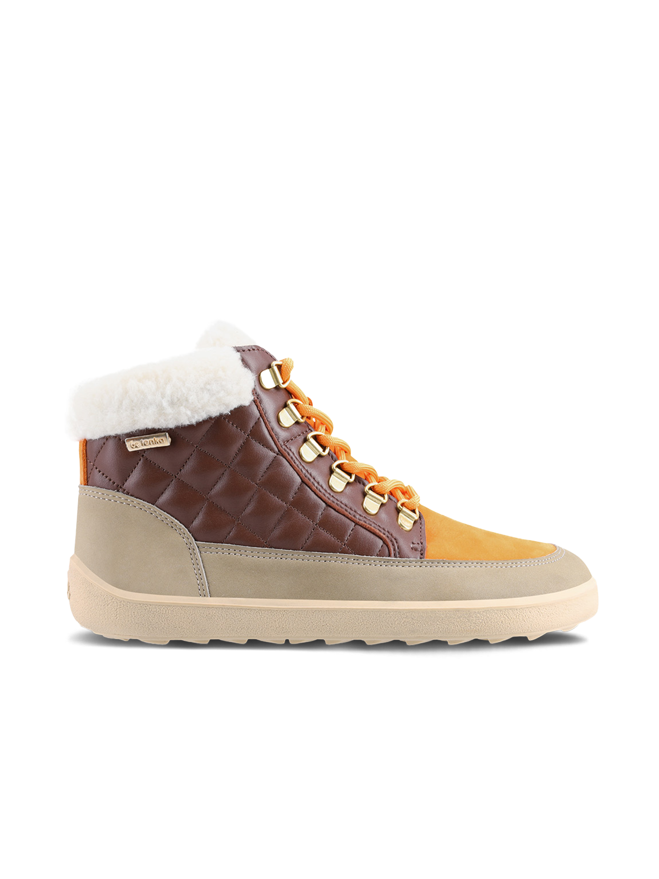 Barefoot Boots Be Lenka Olivia - Taupe, Dark Brown & Orange