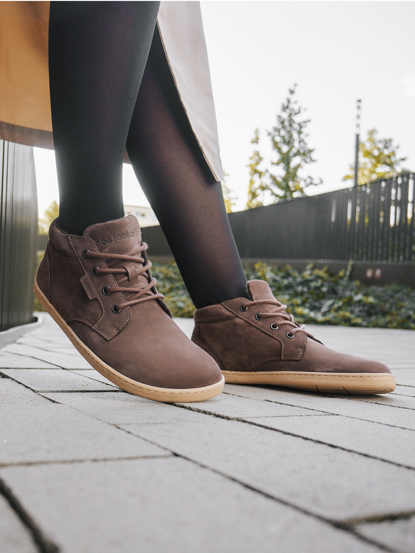 Barefoot Shoes - Be Lenka - Synergy - Fleece - Chocolate & Beige