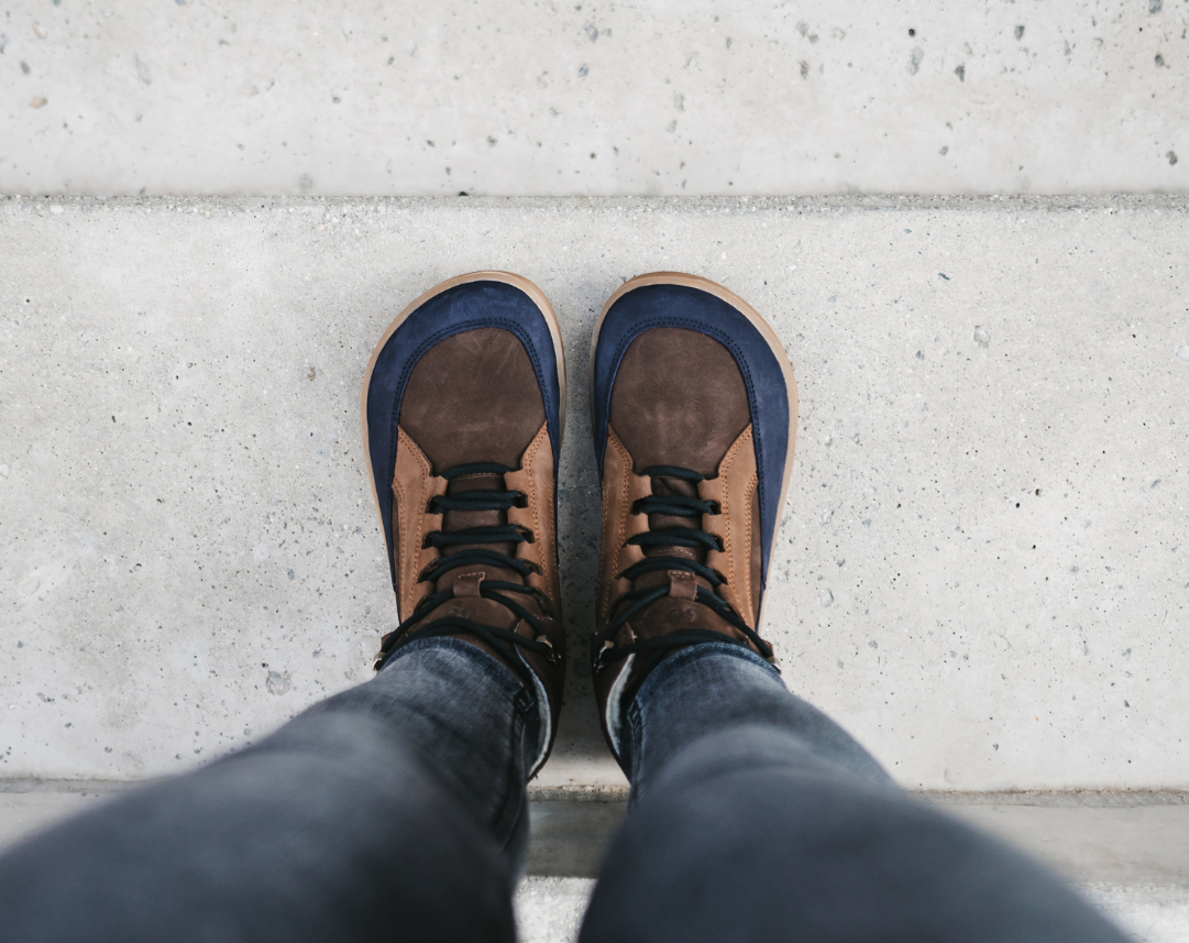 Bottes pieds nus Be Lenka York - Marron et bleu marine