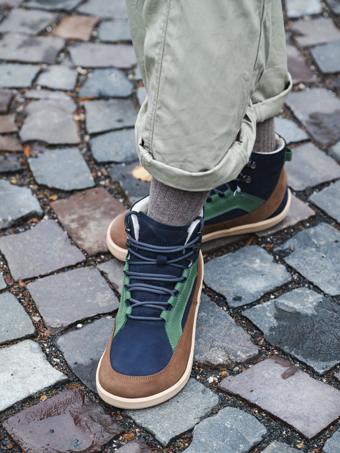 Barefoot Boots Be Lenka York - Navy, Brown & Beige