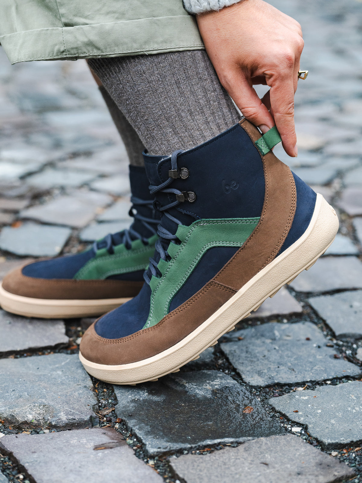 Barefoot Boots Be Lenka York - Navy, Brown & Beige (Sale)