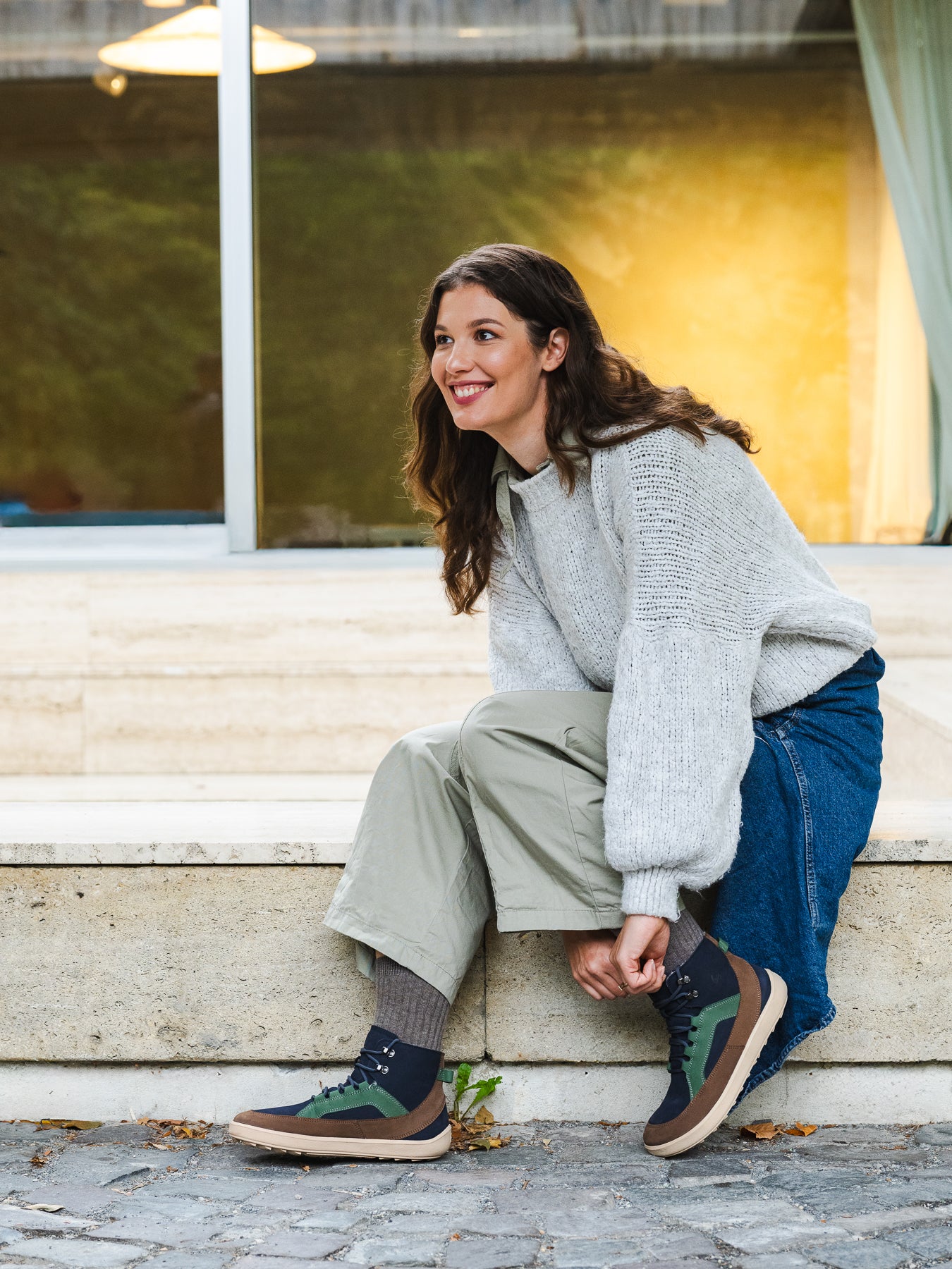 Barefoot Boots Be Lenka York - Navy, Brown & Beige