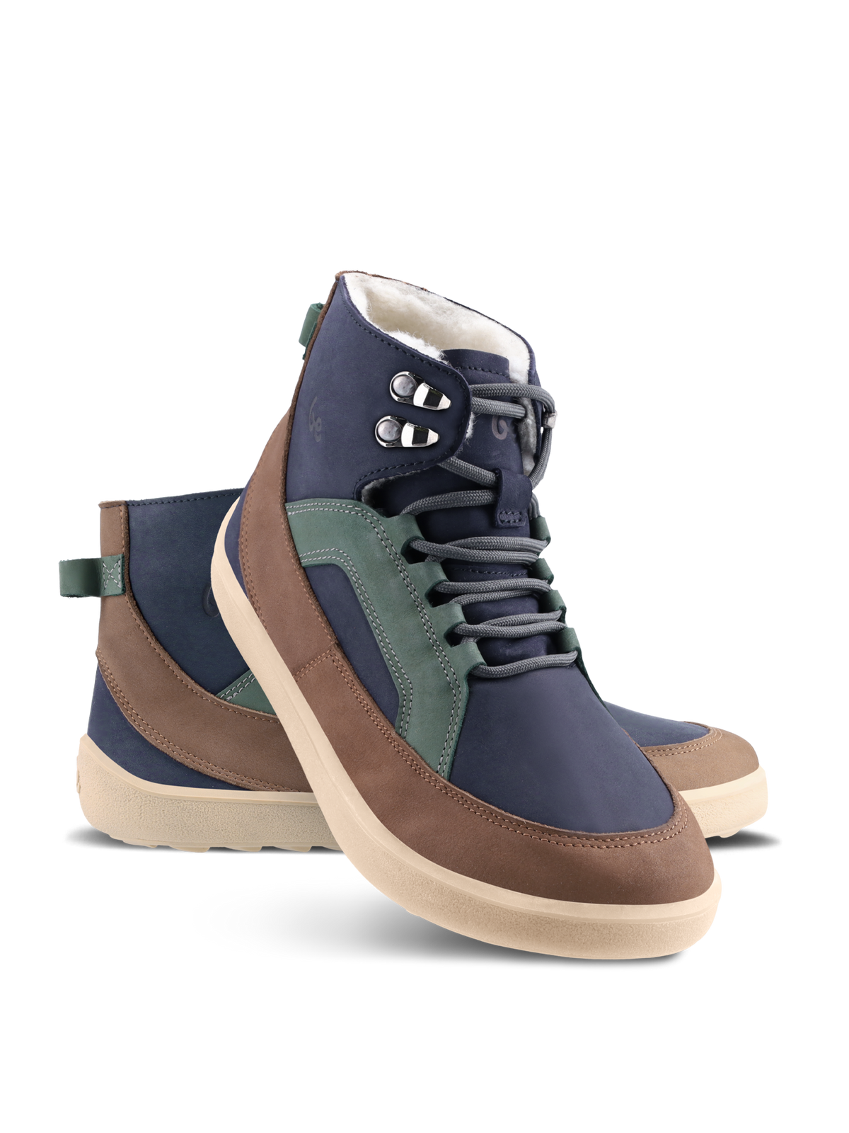 Barefoot Boots Be Lenka York - Navy, Brown & Beige (Sale)