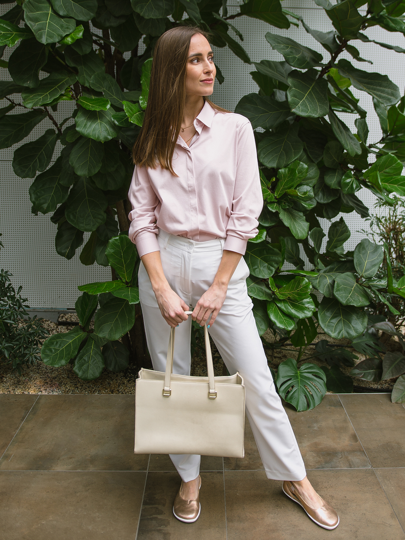 Chemise femme Be Lenka Essentials - Rose poudré