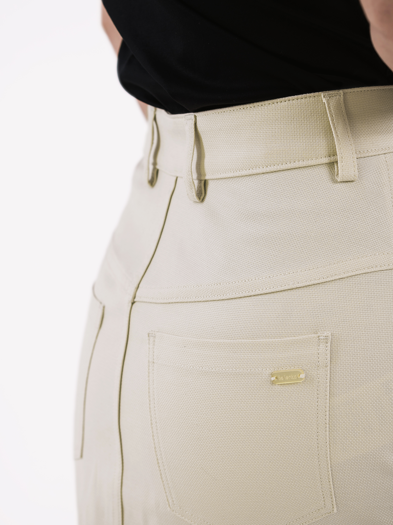 Jupe midi pour femme Be Lenka Essentials - Crème