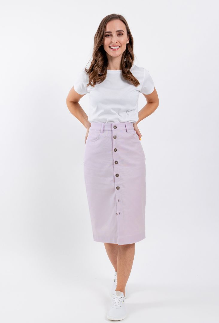 Jupe midi femme Be Lenka Essentials - Lilas clair
