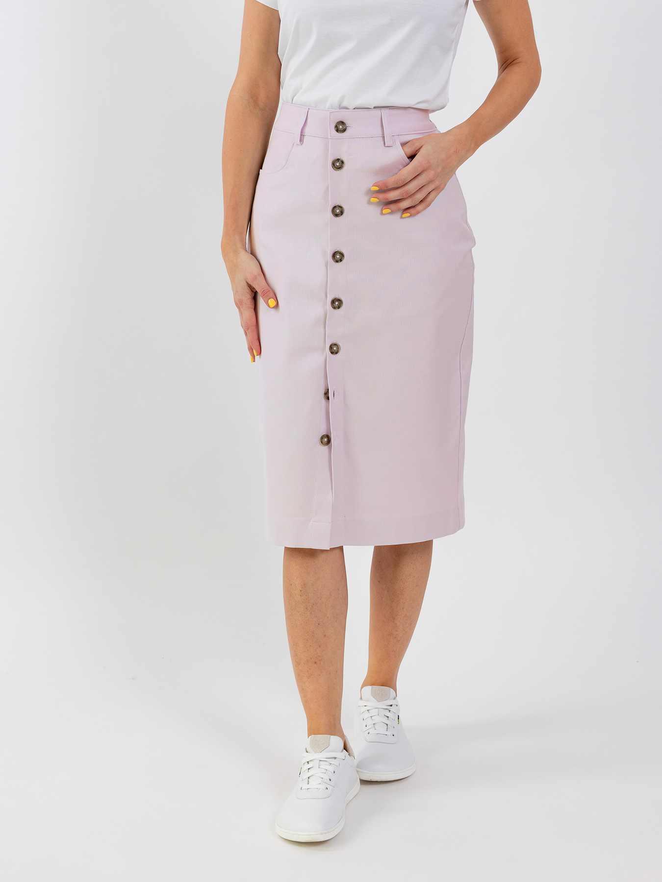 Jupe midi femme Be Lenka Essentials - Lilas clair