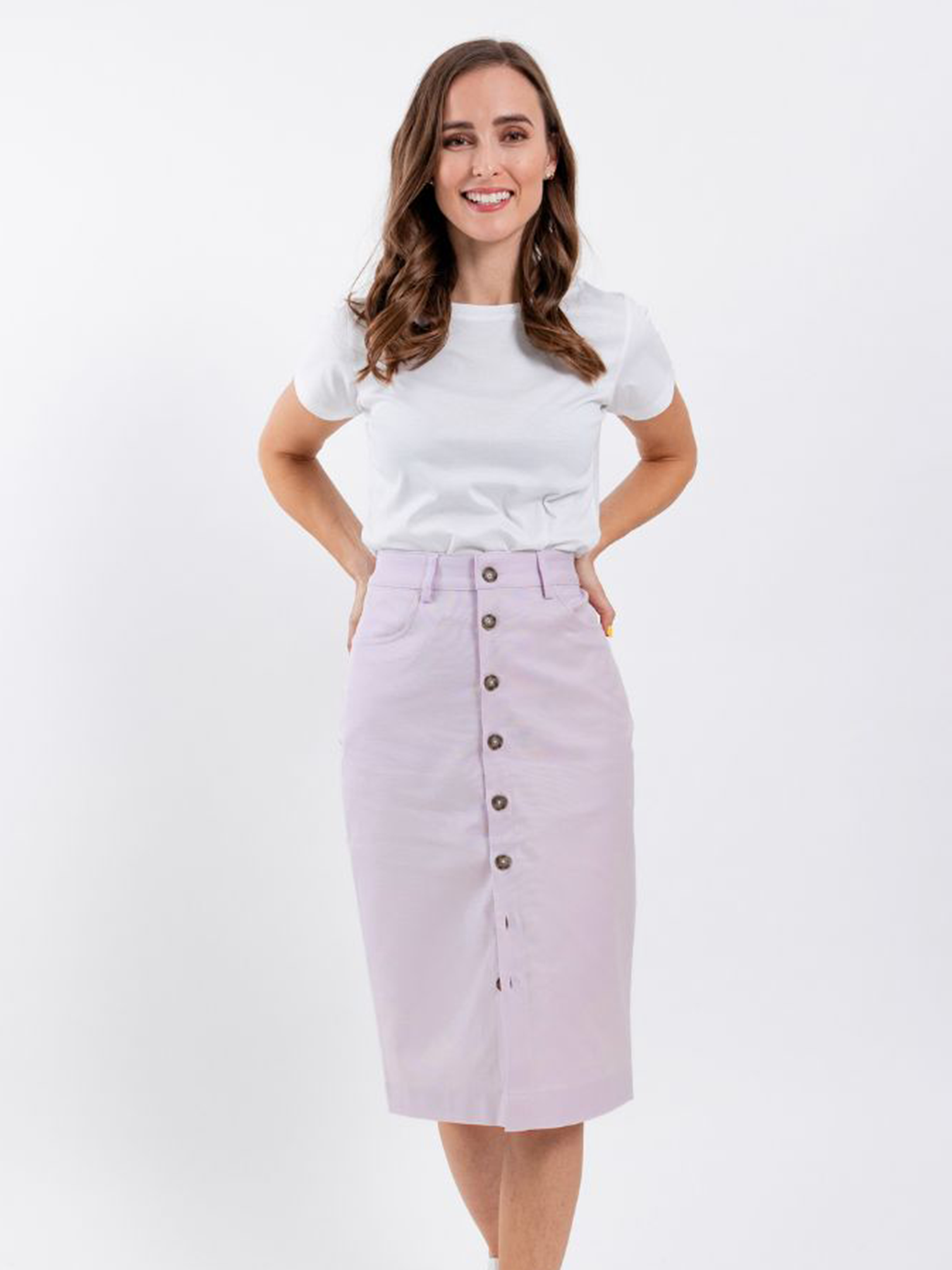 Jupe midi femme Be Lenka Essentials - Lilas clair