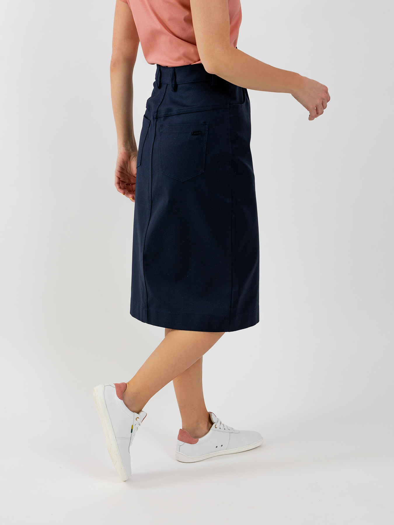 Jupe midi femme Be Lenka Essentials - Bleu marine