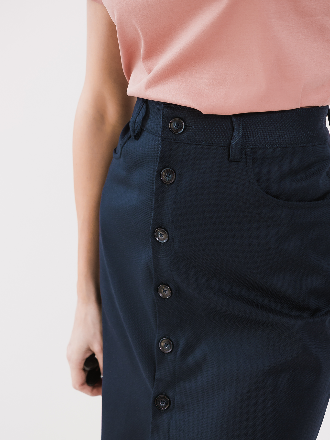 Jupe midi femme Be Lenka Essentials - Bleu marine