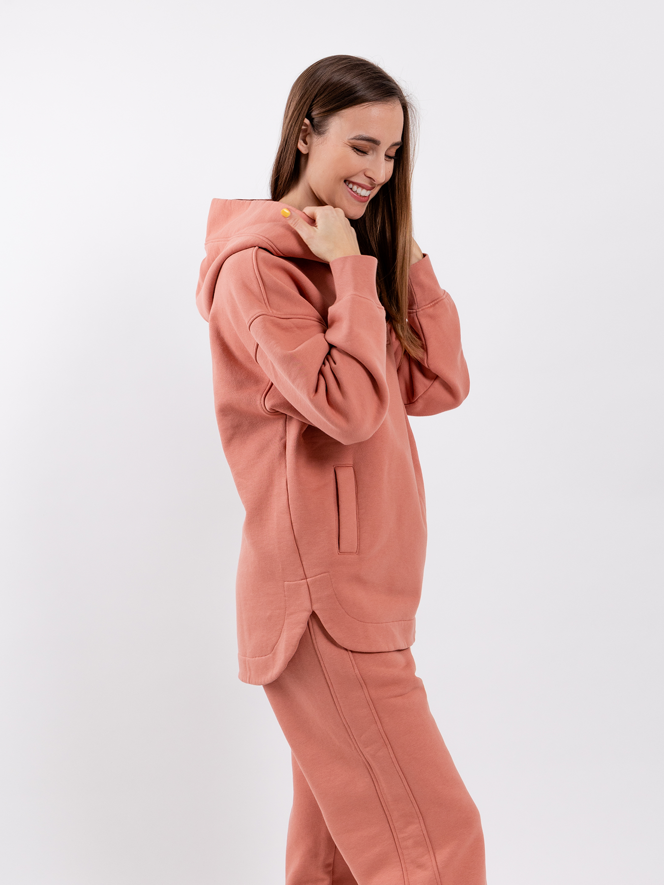 Sweat à capuche femme Be Lenka Essentials - Rose saumon