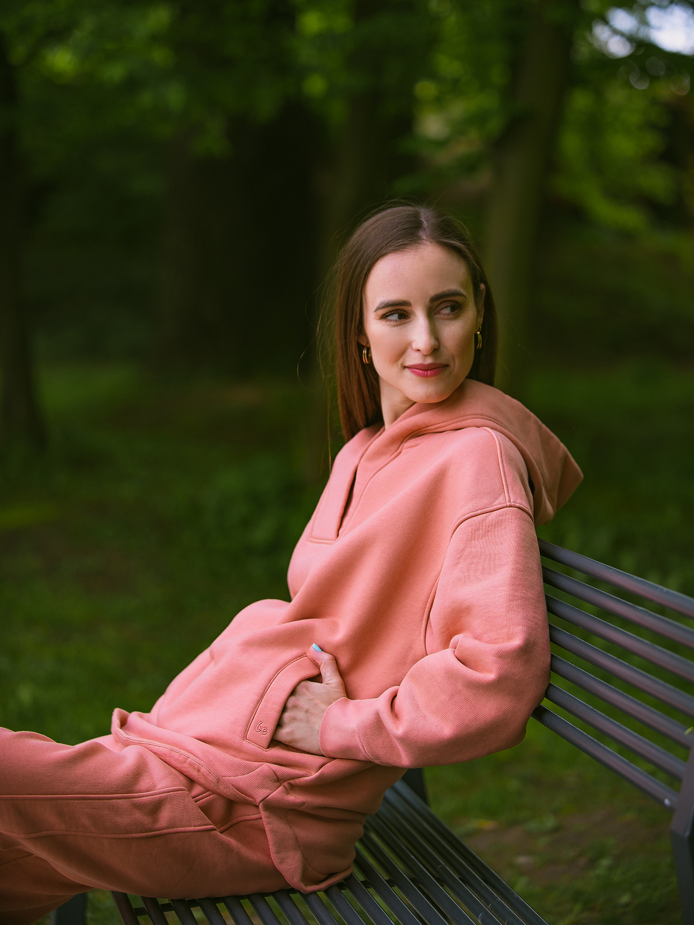 Sweat à capuche femme Be Lenka Essentials - Rose saumon