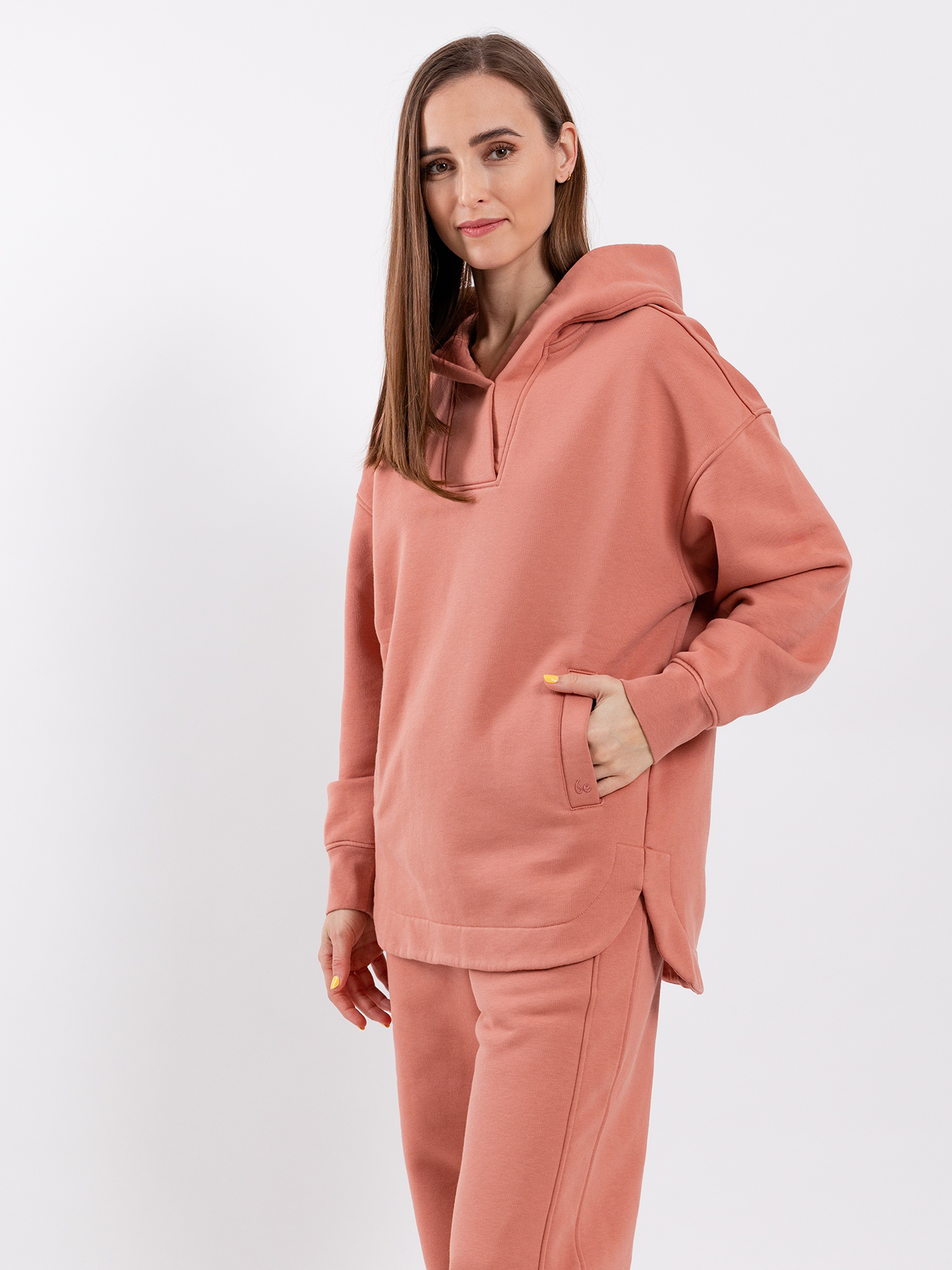 Sweat à capuche femme Be Lenka Essentials - Rose saumon