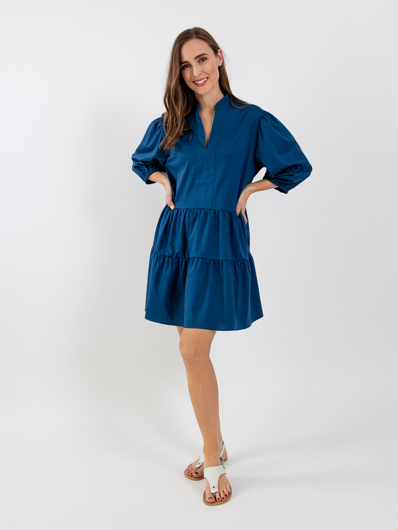 Robe chemise pour femme Be Lenka Essentials - Bleu marine