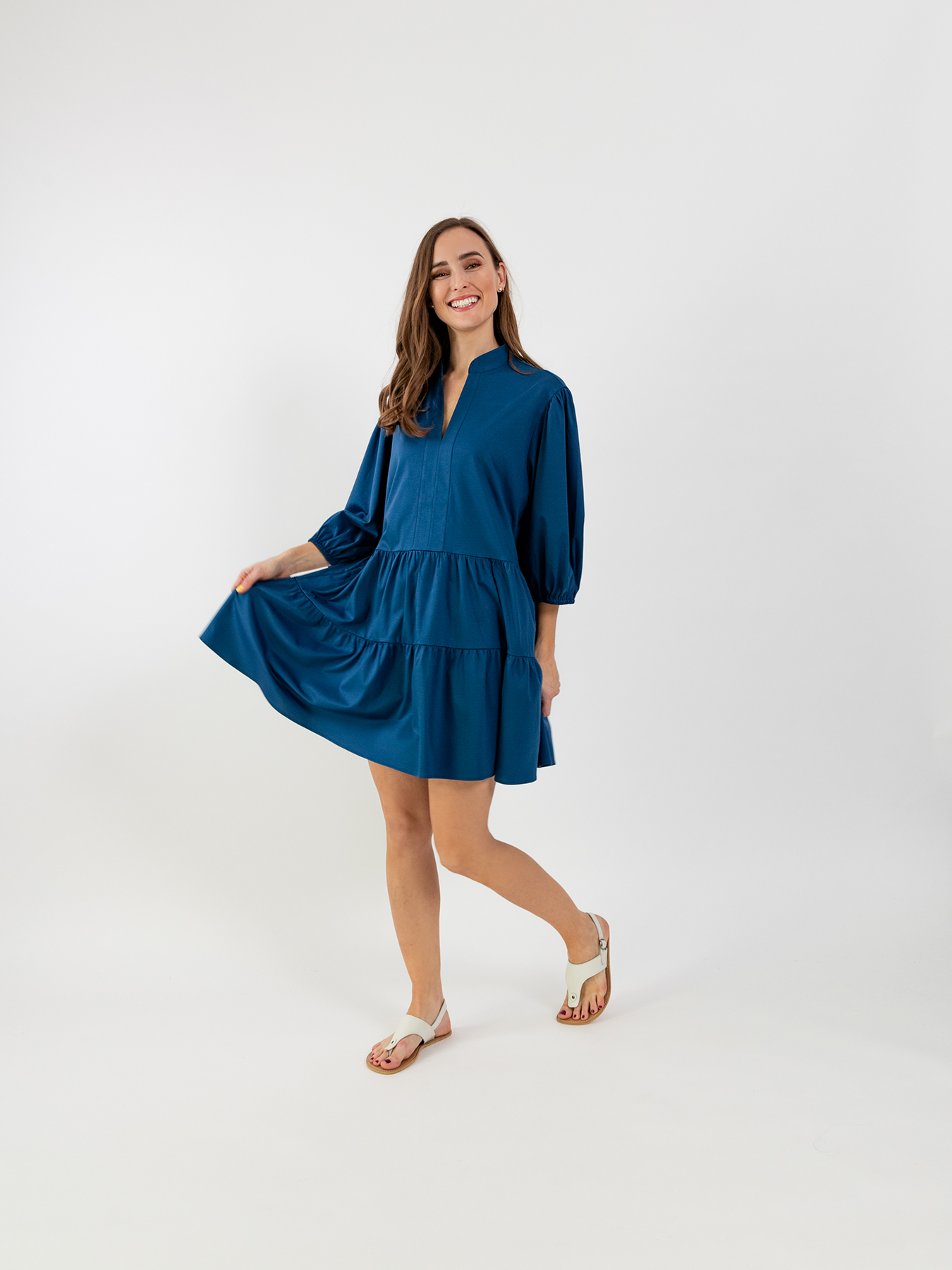 Robe chemise pour femme Be Lenka Essentials - Bleu marine