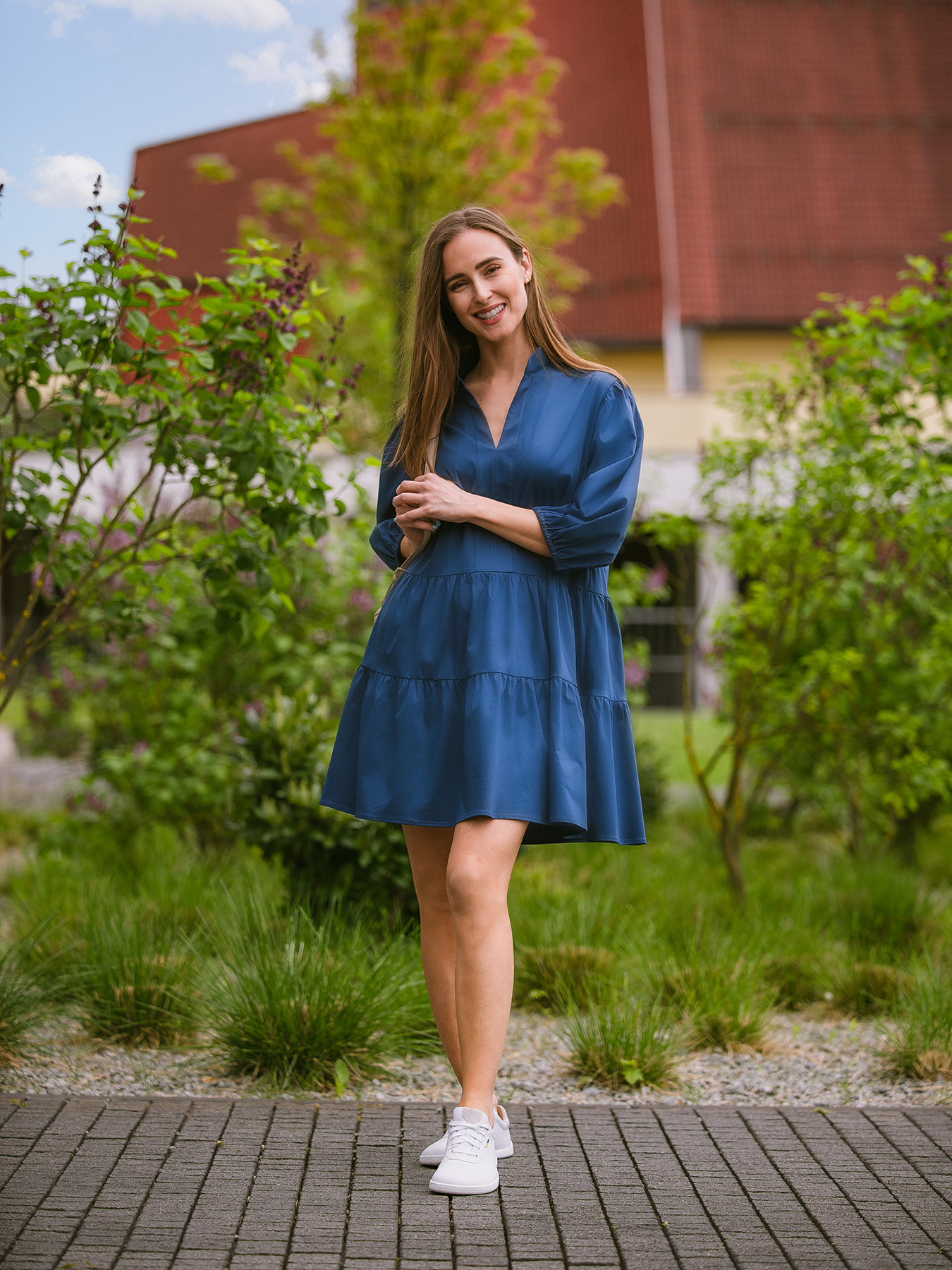 Robe chemise pour femme Be Lenka Essentials - Bleu marine