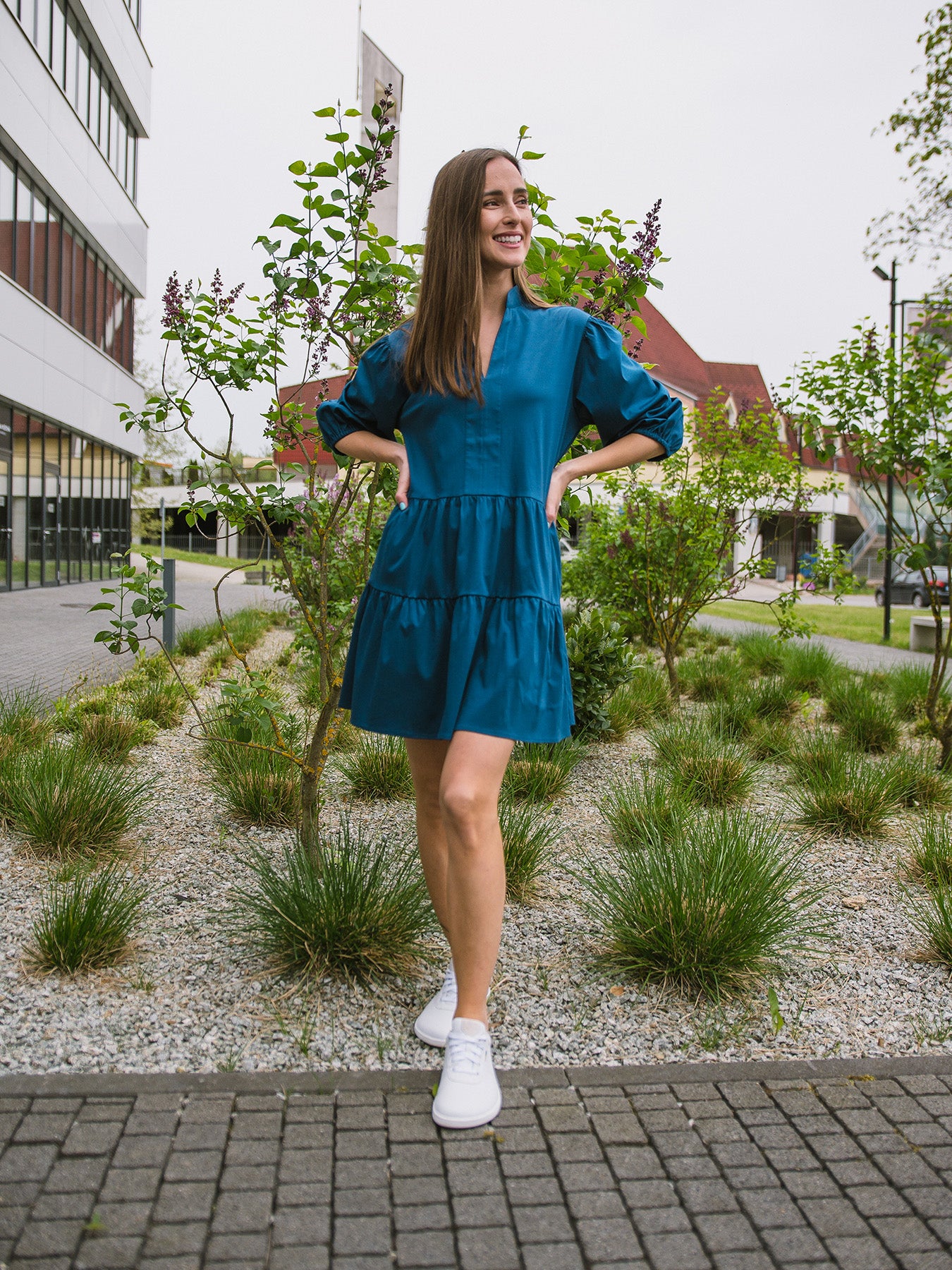 Robe chemise pour femme Be Lenka Essentials - Bleu marine
