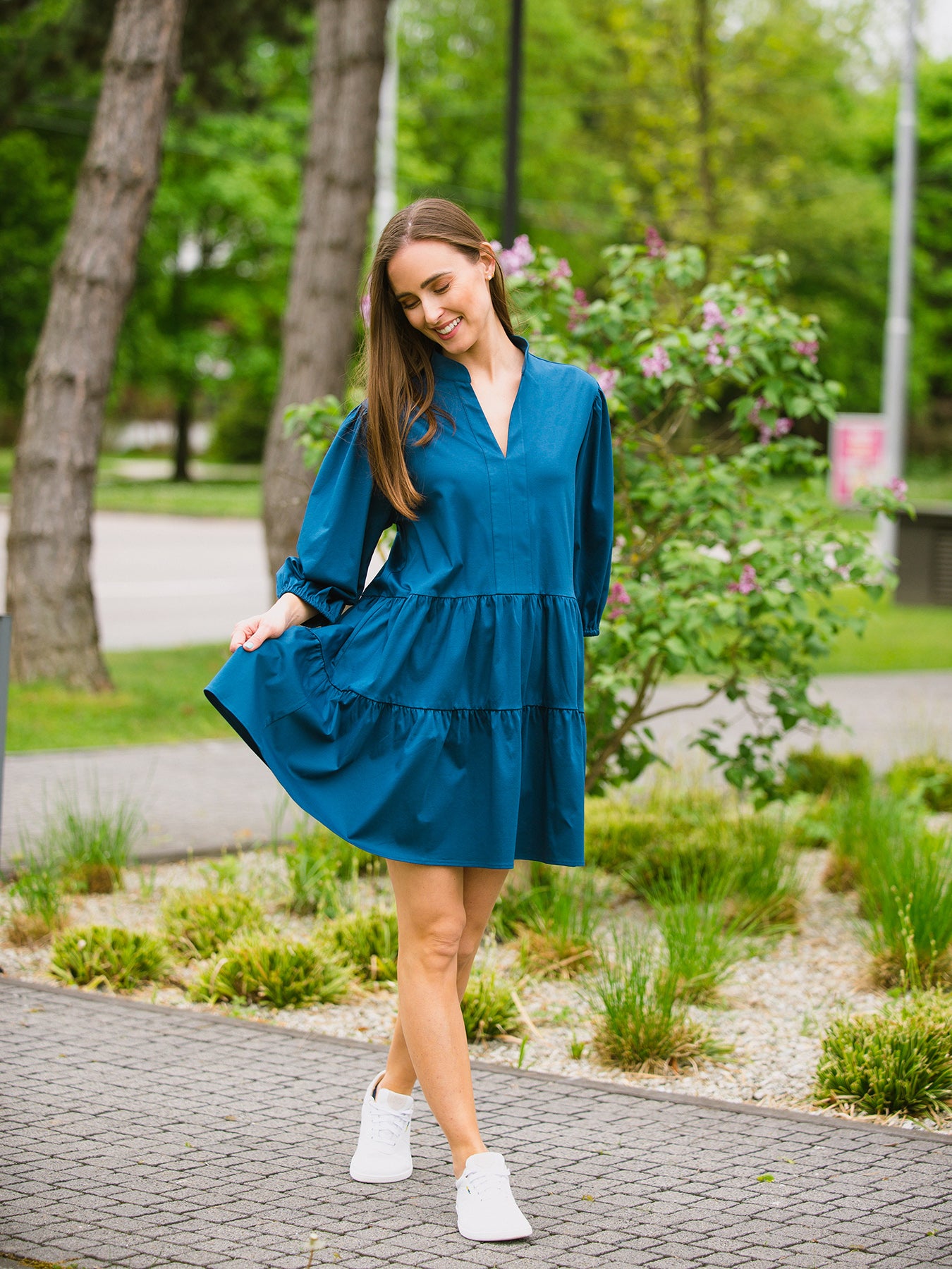 Robe chemise pour femme Be Lenka Essentials - Bleu marine