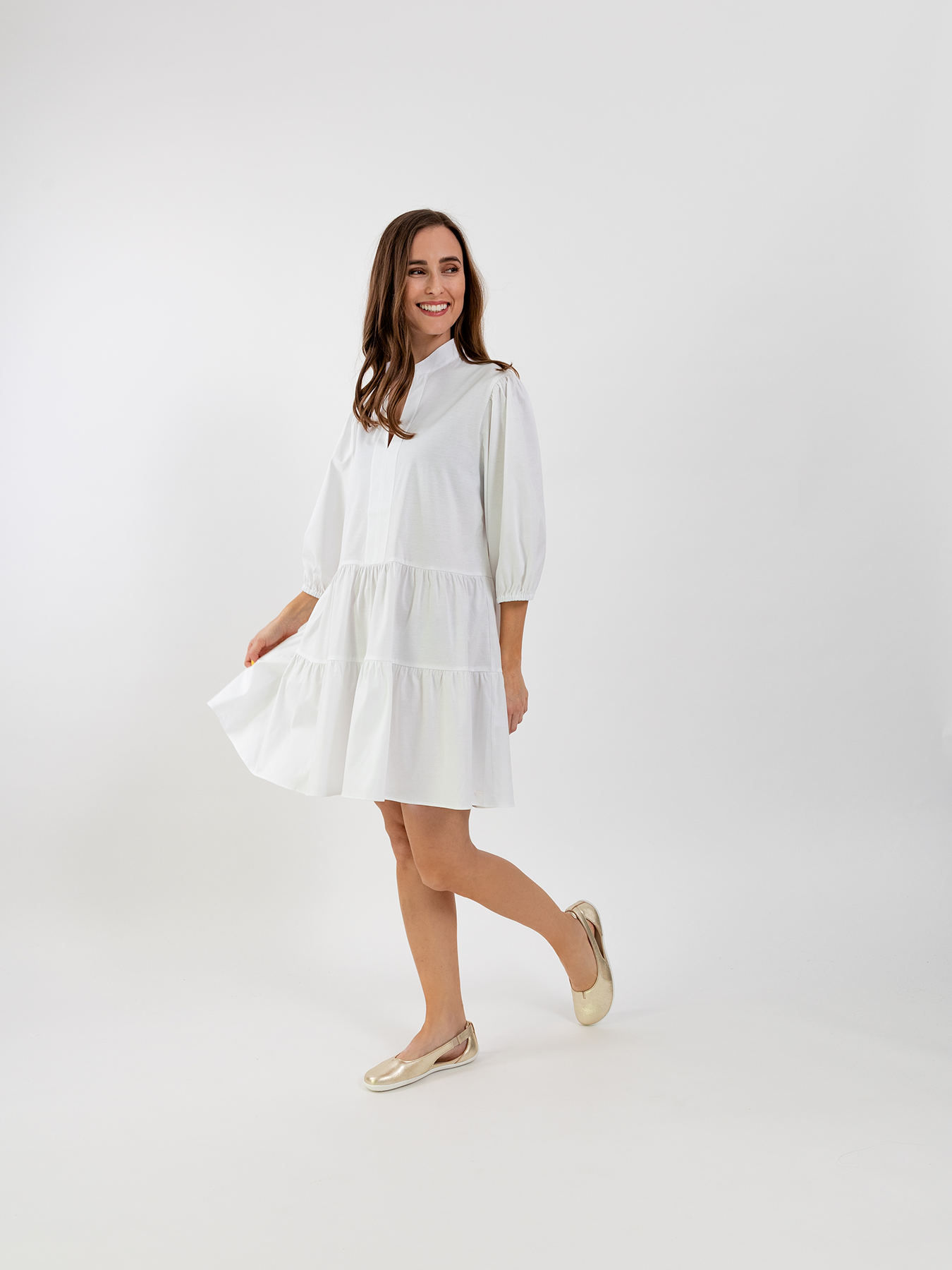 Robe chemise pour femme Be Lenka Essentials - Blanc