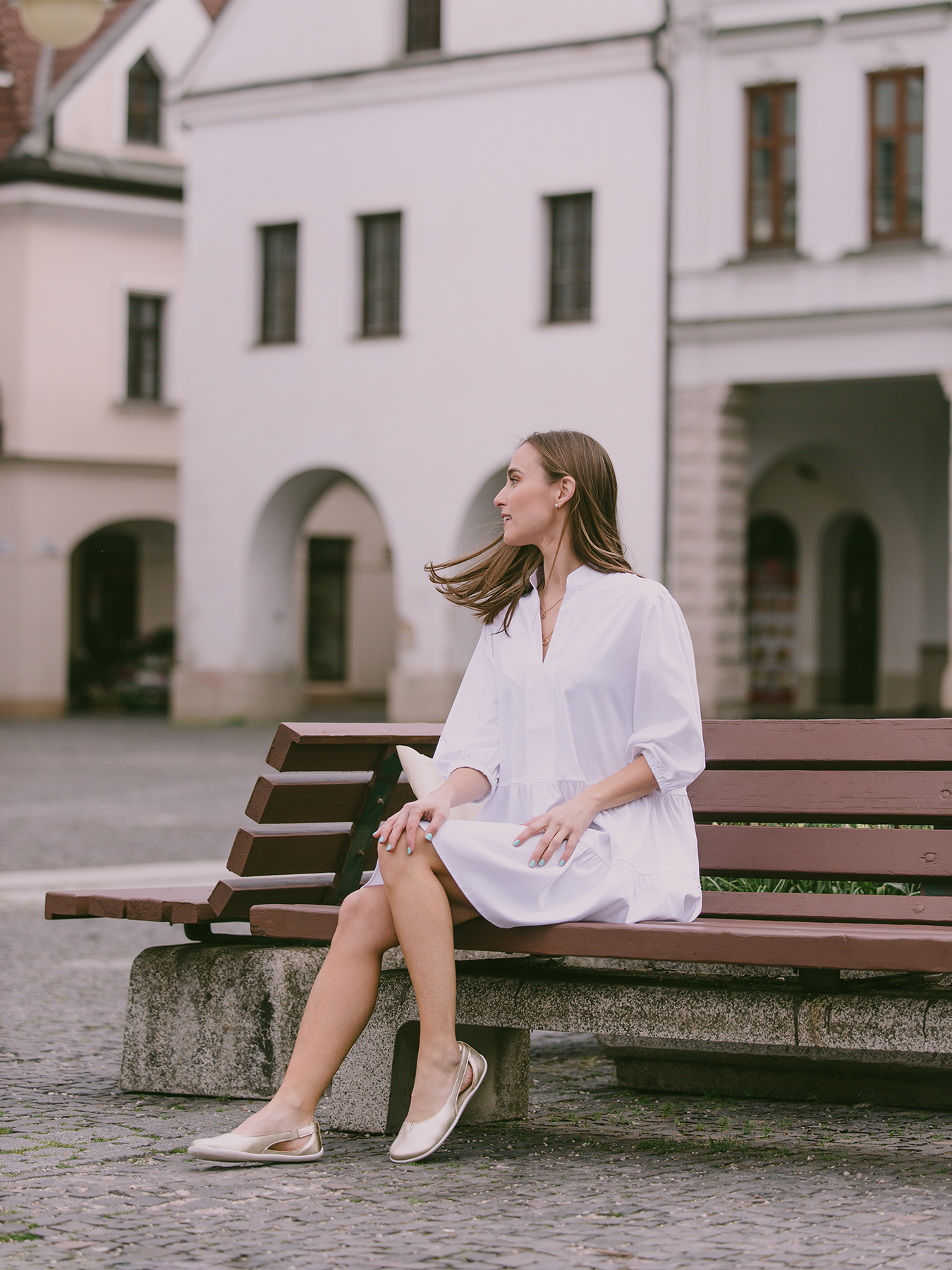 Robe chemise pour femme Be Lenka Essentials - Blanc