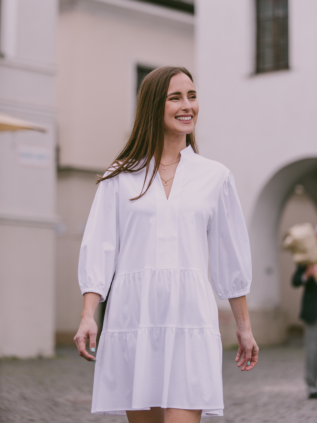Robe chemise pour femme Be Lenka Essentials - Blanc