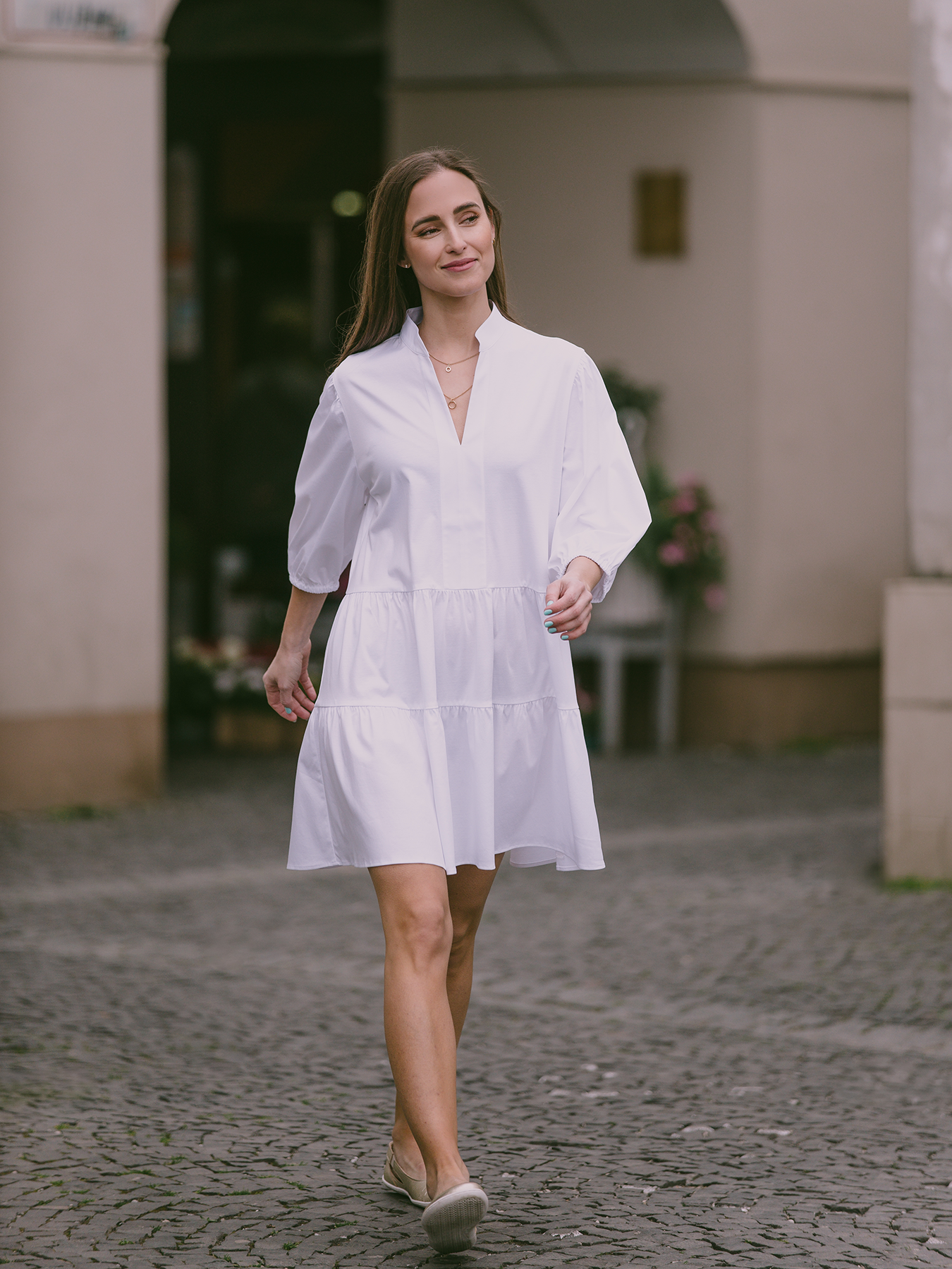 Robe chemise pour femme Be Lenka Essentials - Blanc