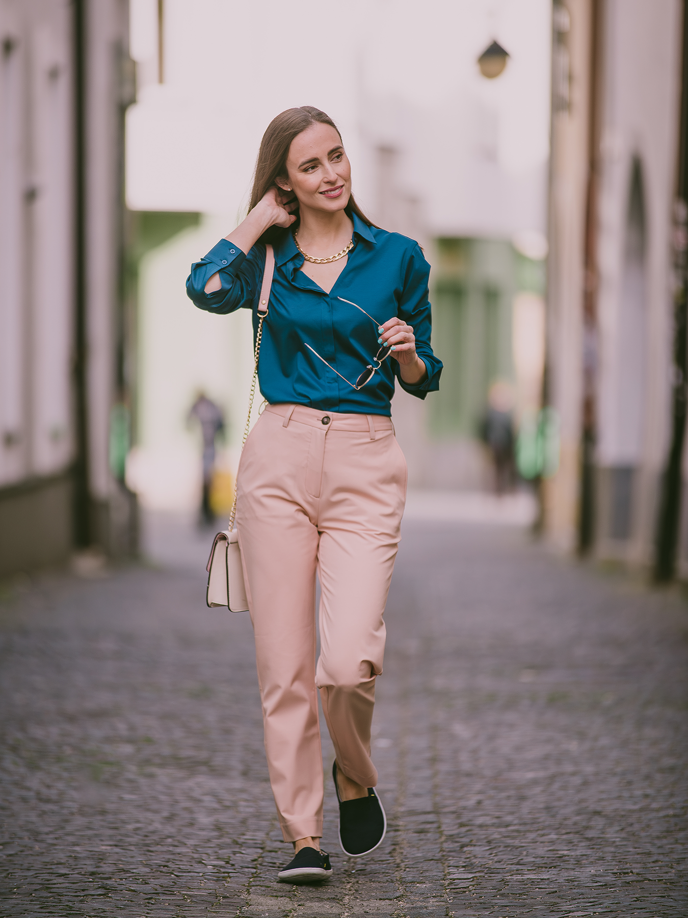 Pantalon femme Be Lenka Essentials - Rose nude
