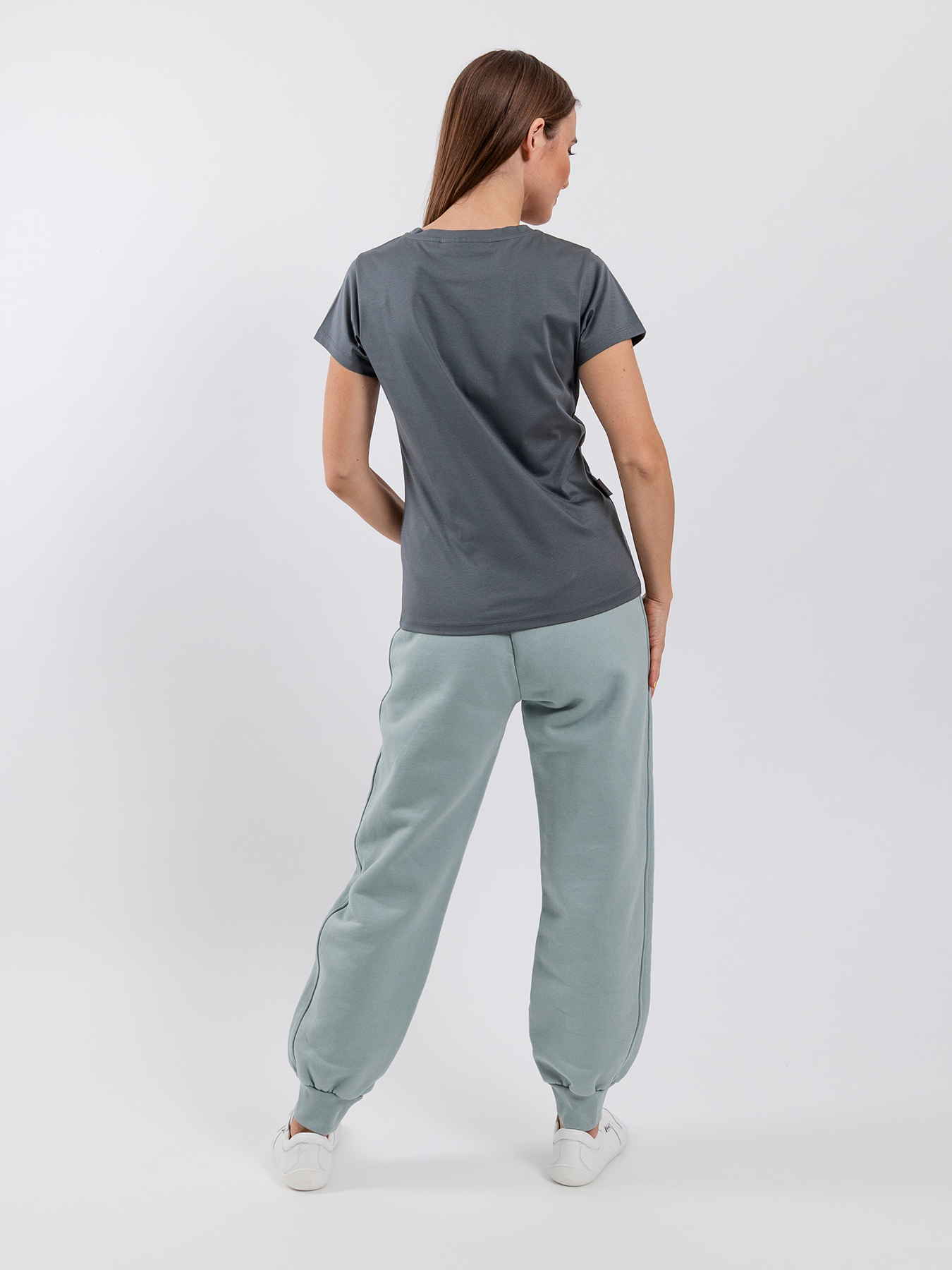 T-shirt col rond femme Be Lenka Essentials - Gris