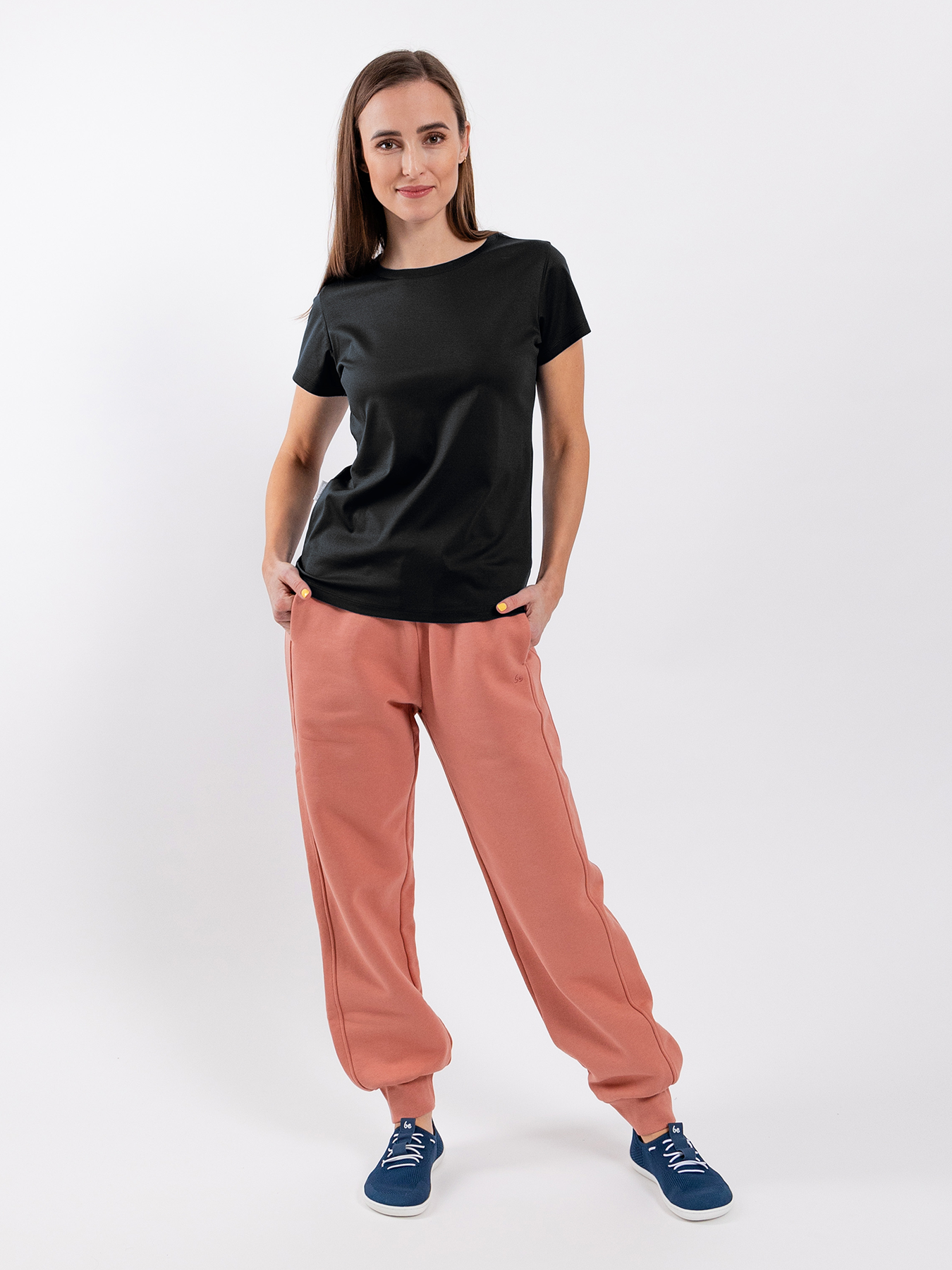 T-shirt col rond femme Be Lenka Essentials - Noir de jais