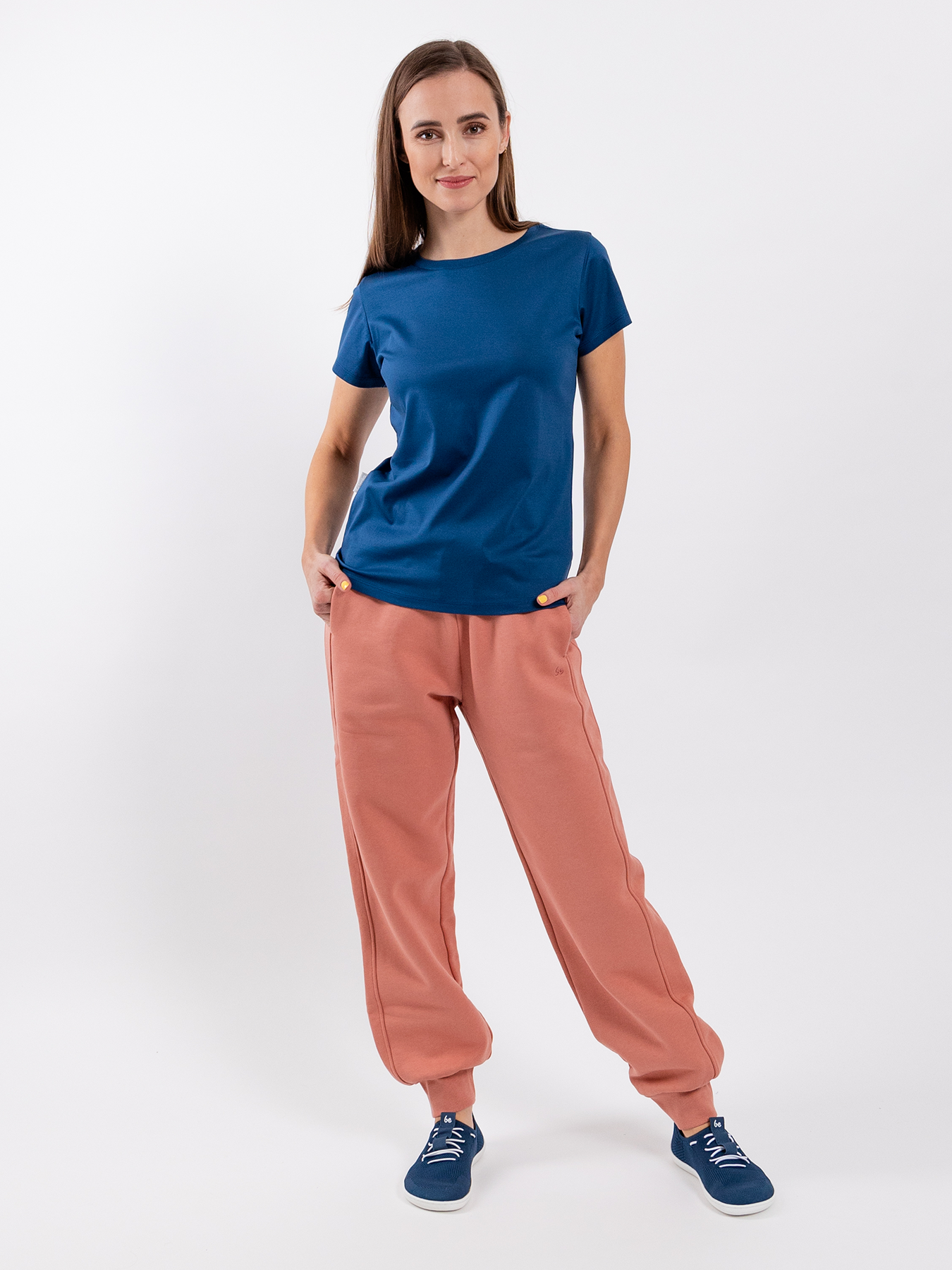 T-shirt col rond femme Be Lenka Essentials - Bleu marine