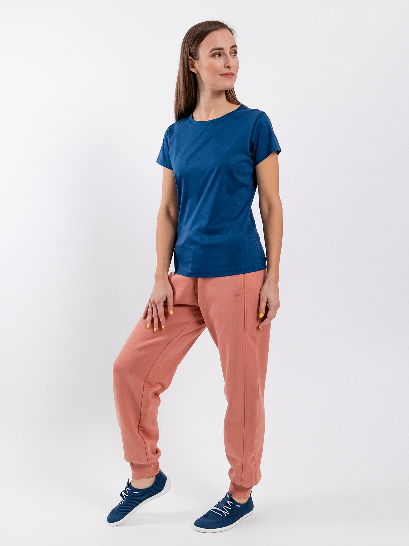T-shirt col rond femme Be Lenka Essentials - Bleu marine