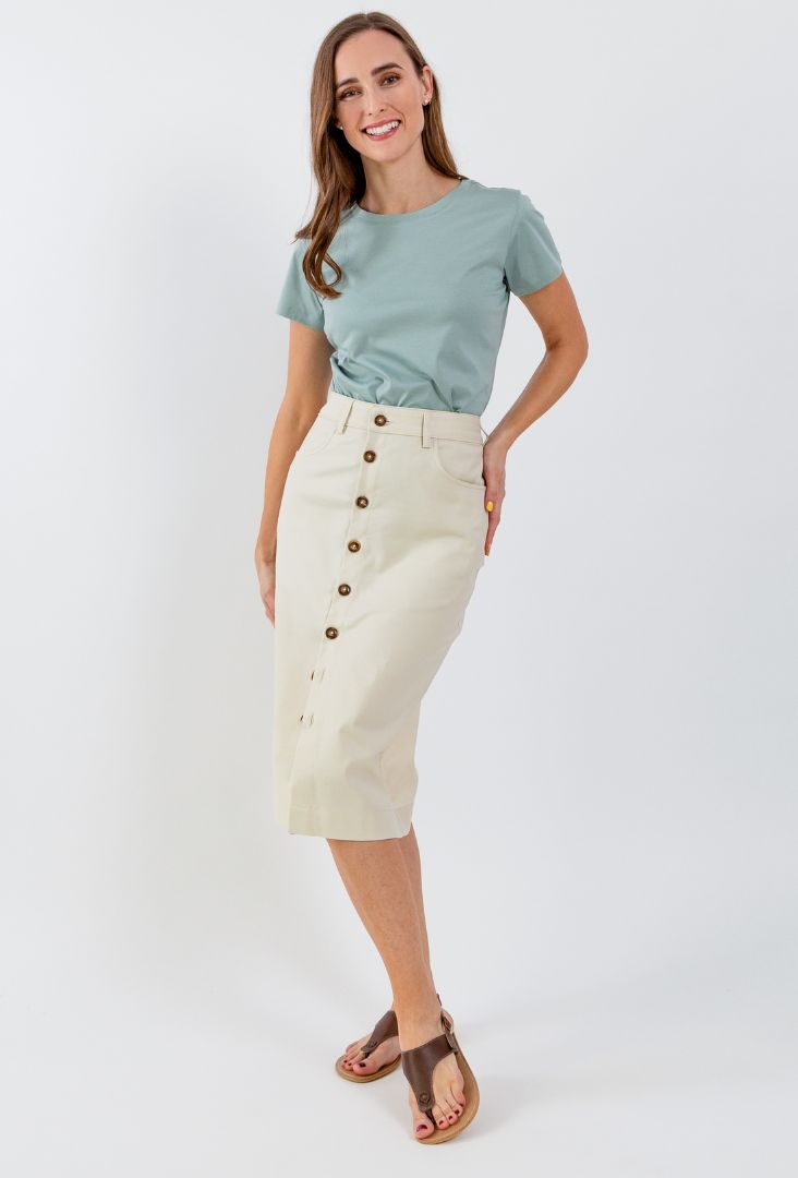 T-shirt col rond femme Be Lenka Essentials - Vert pistache