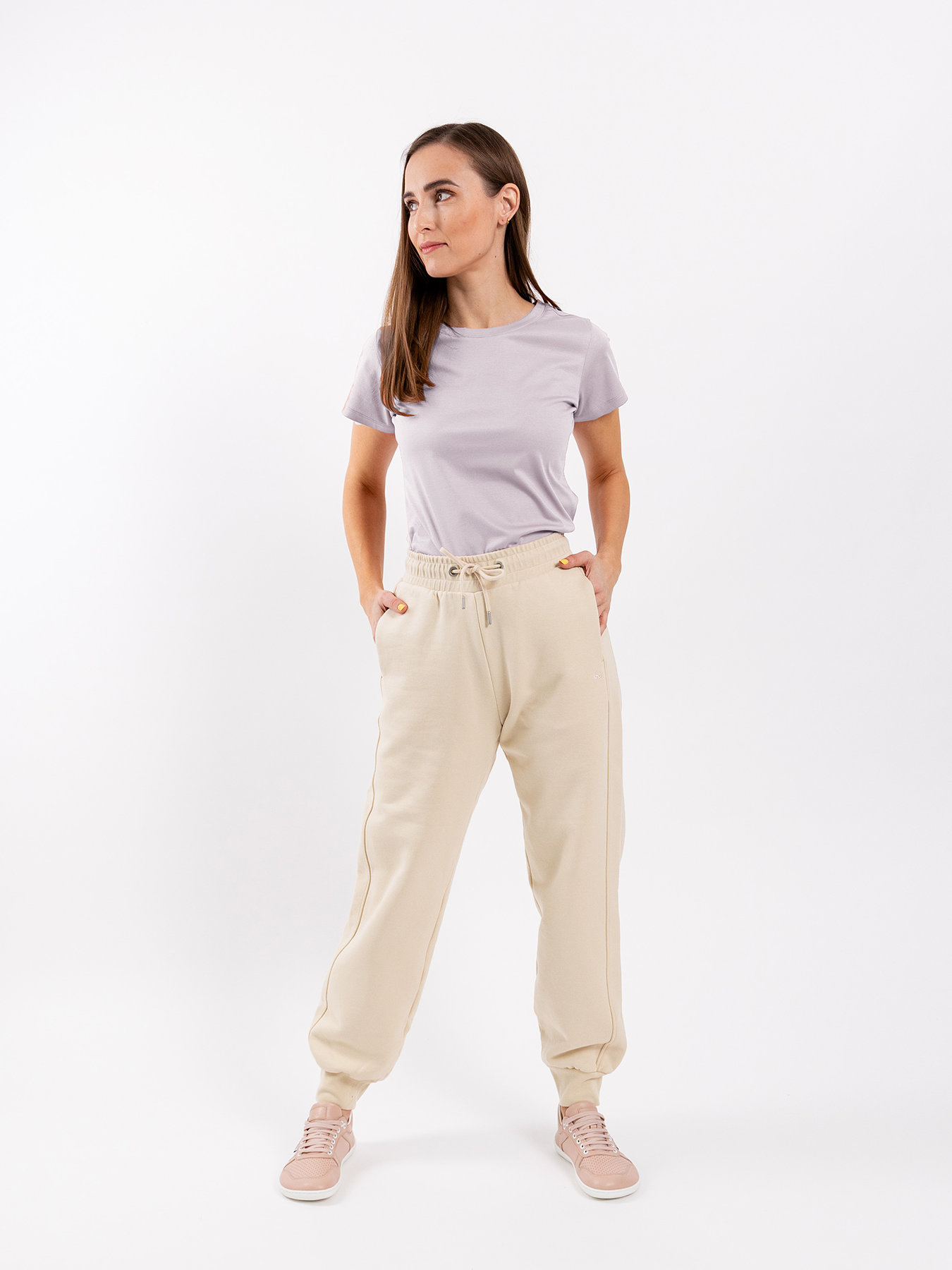 T-shirt col rond femme Be Lenka Essentials - Rose poudré
