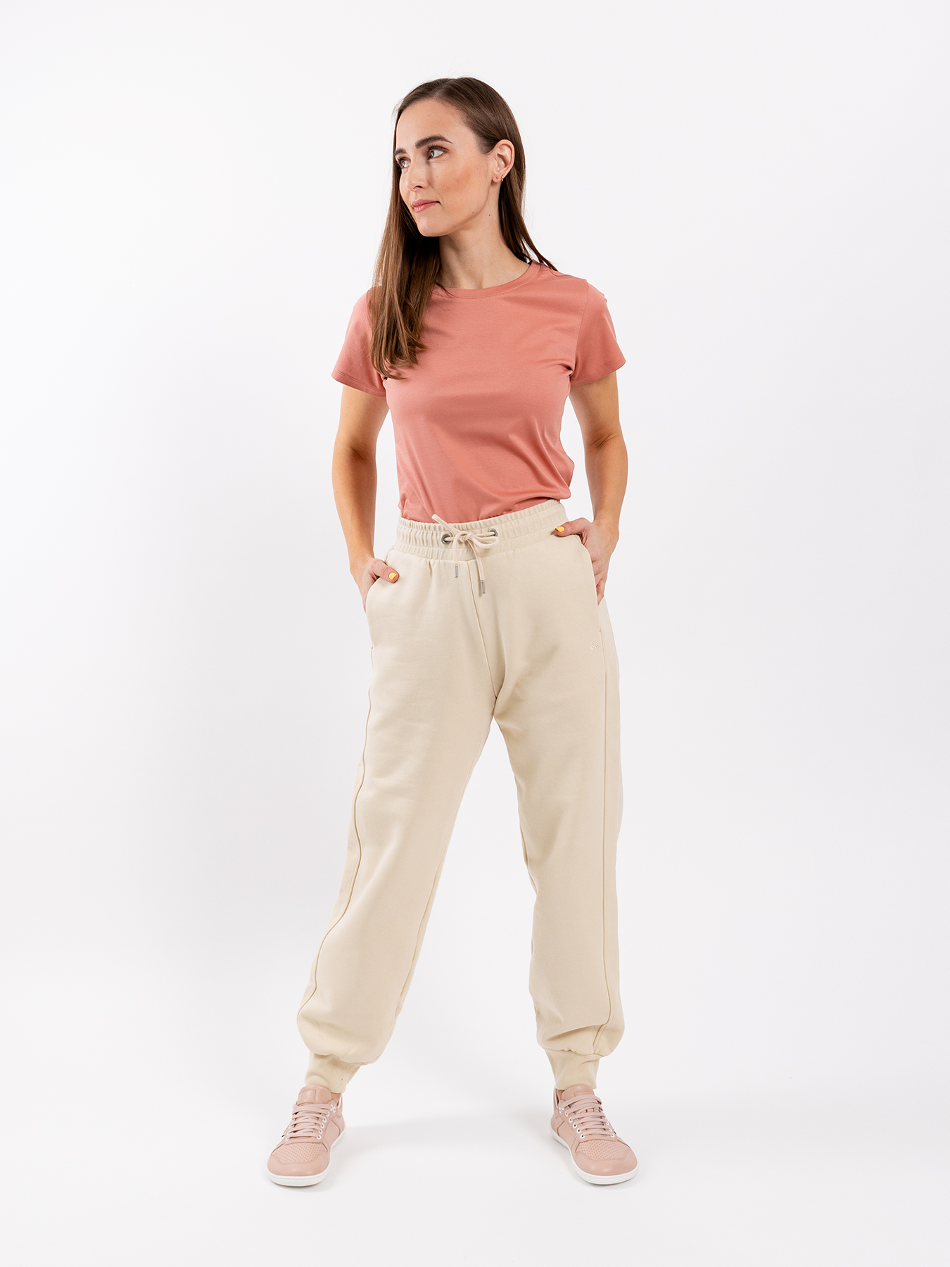 T-shirt col rond femme Be Lenka Essentials - Rose saumon