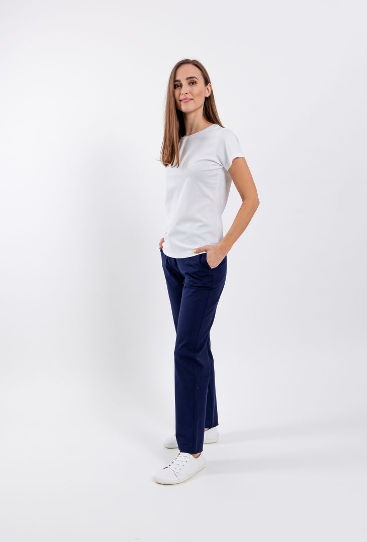 T-shirt col rond femme Be Lenka Essentials - Blanc