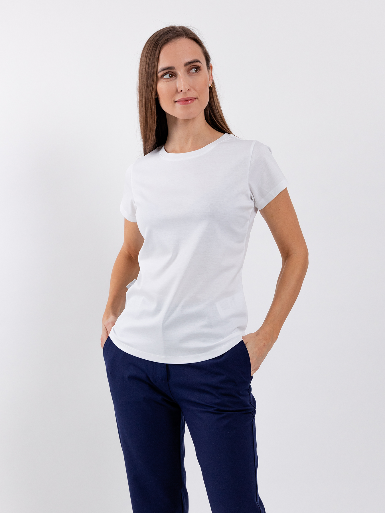 T-shirt col rond femme Be Lenka Essentials - Blanc