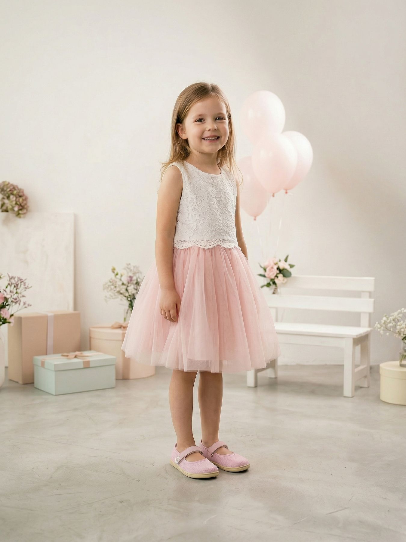 Kids Barefoot Ballerinas Be Lenka Tinkee Kids - Pink Sparkle