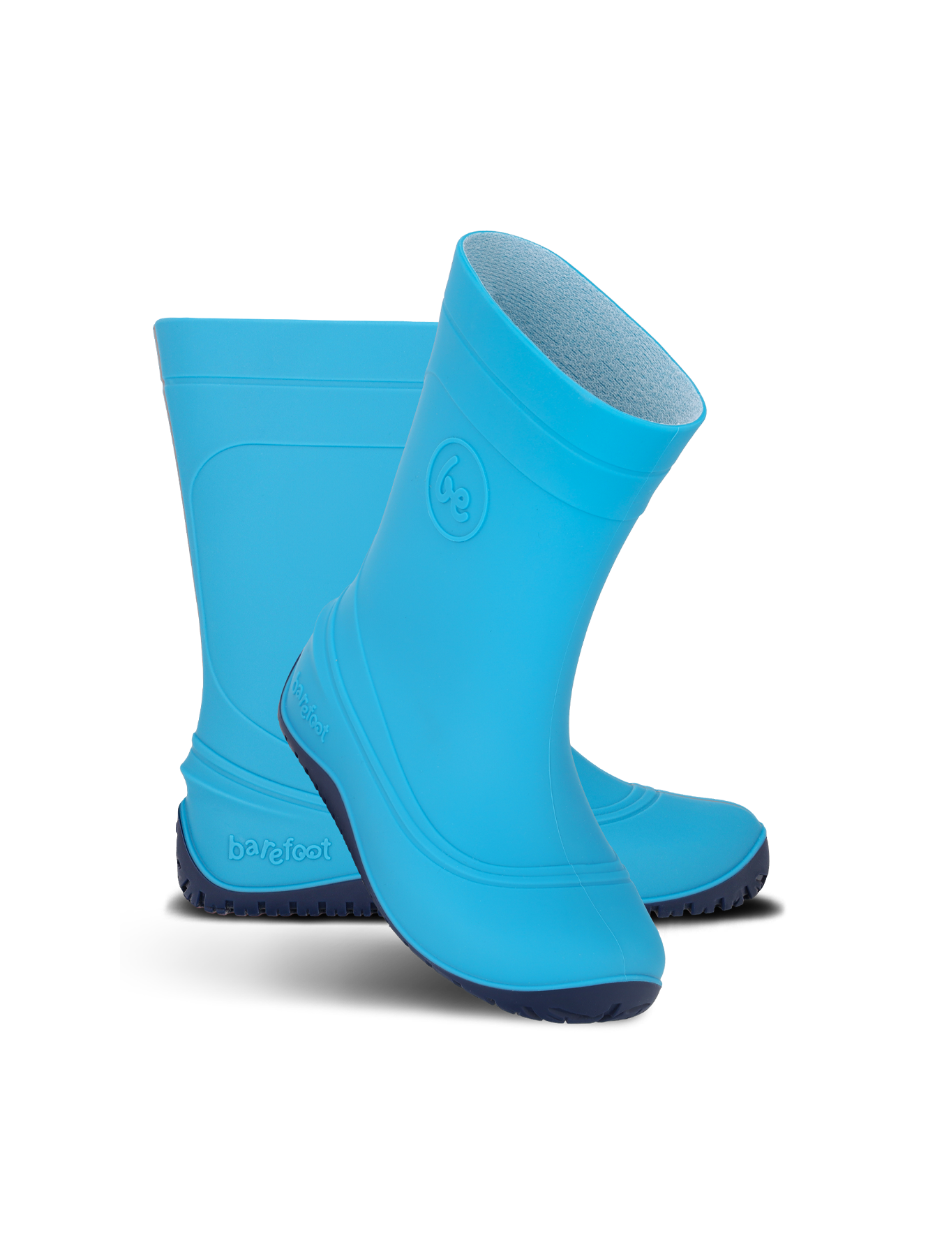 Kids Barefoot Rain Boots Be Lenka Pudds - Aqua Blue