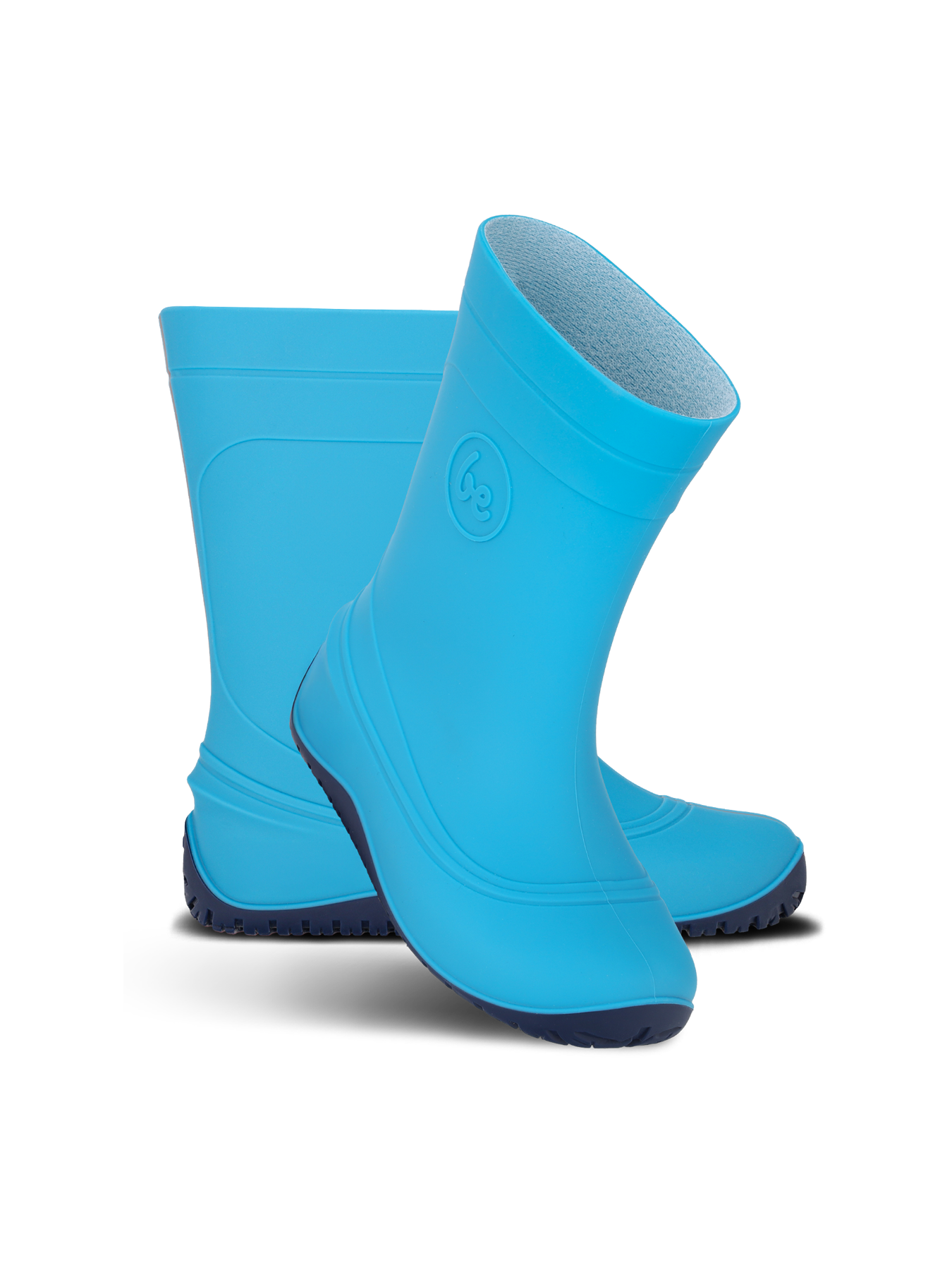 Kids Barefoot Rain Boots Be Lenka Pudds - Aqua Blue