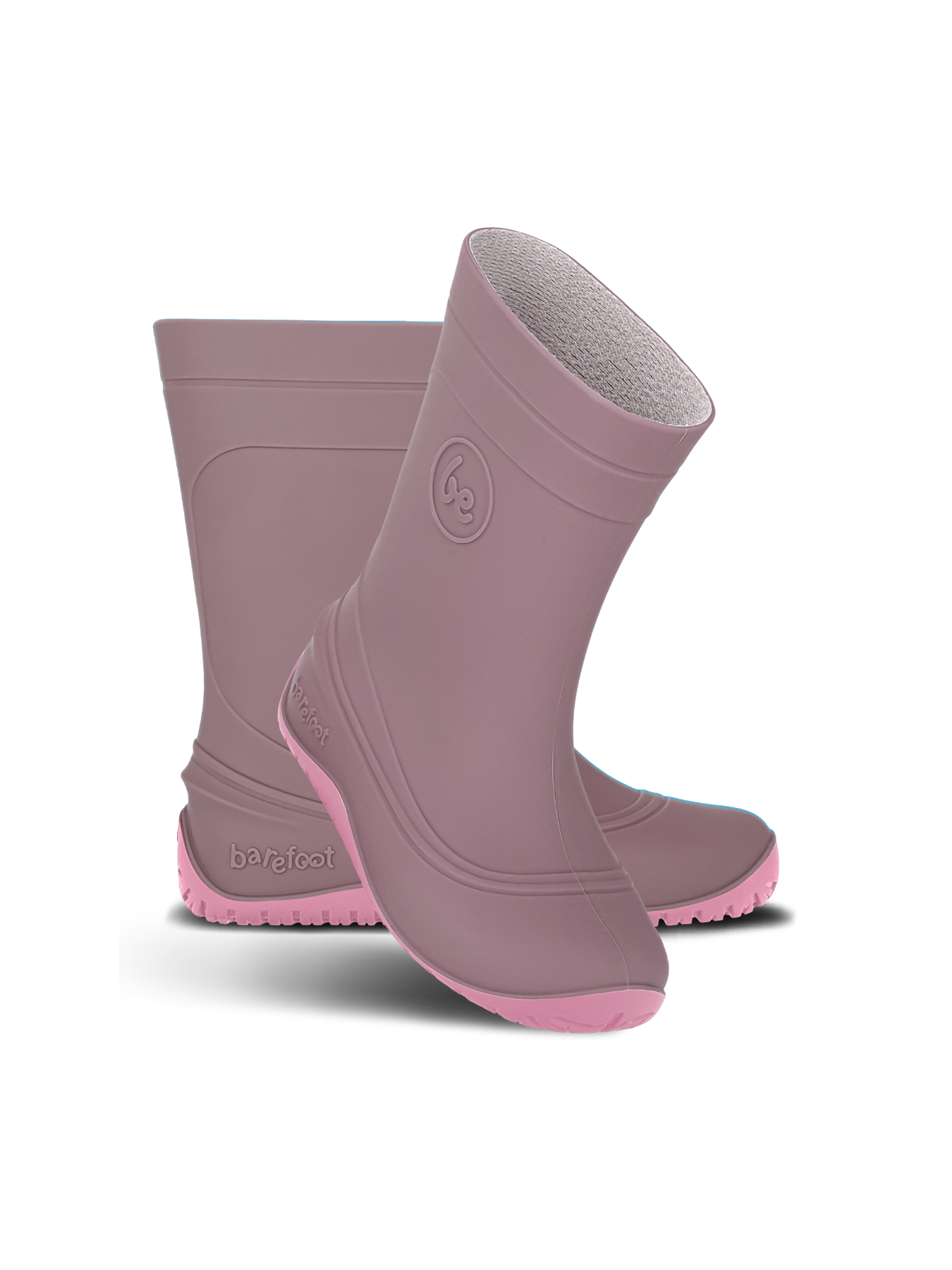 Kids Barefoot Rain Boots Be Lenka Pudds - Misty Pink